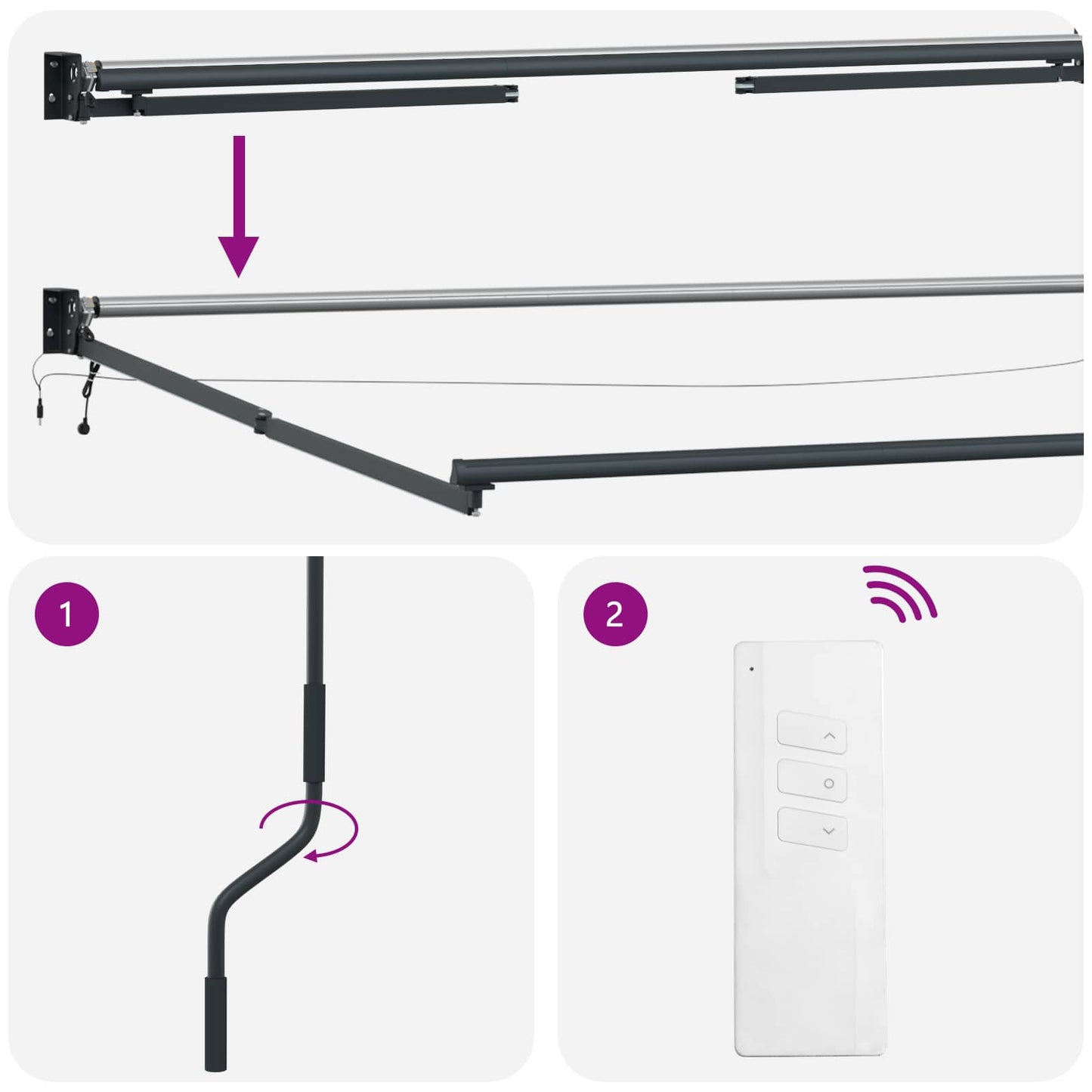 Electric Retractable Awning 3 x 2.5 m