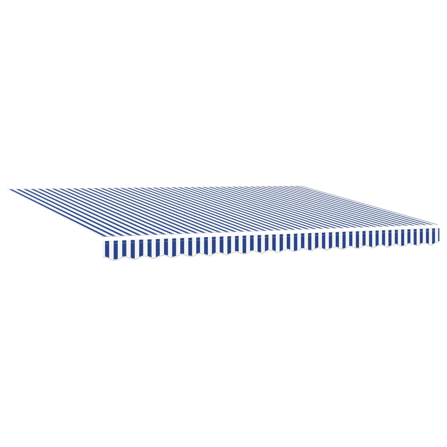 Electric Retractable Awning Blue, White and Anthracite 5 x 3 m