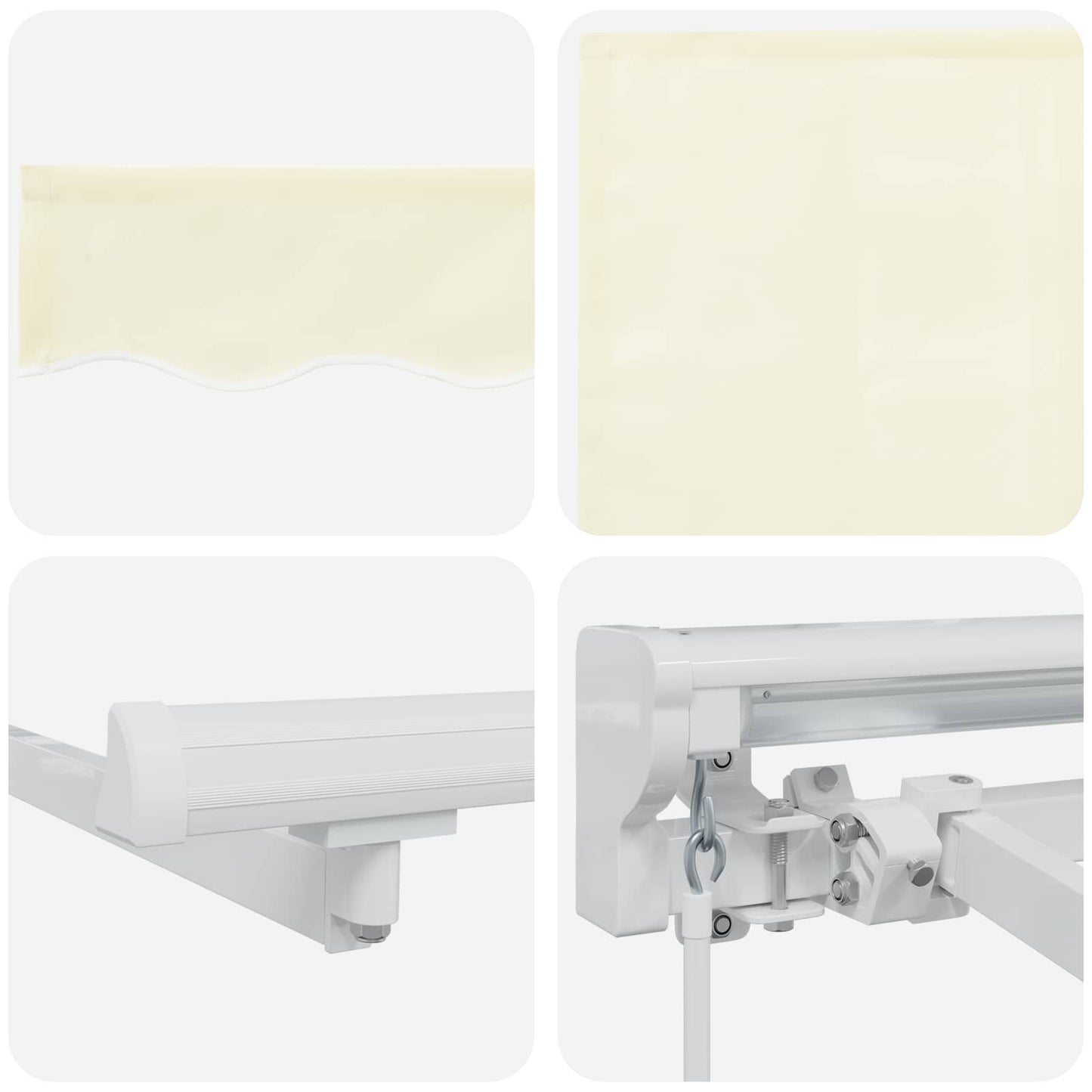 Manual Retractable Awning Cream 4 x 3.5 m