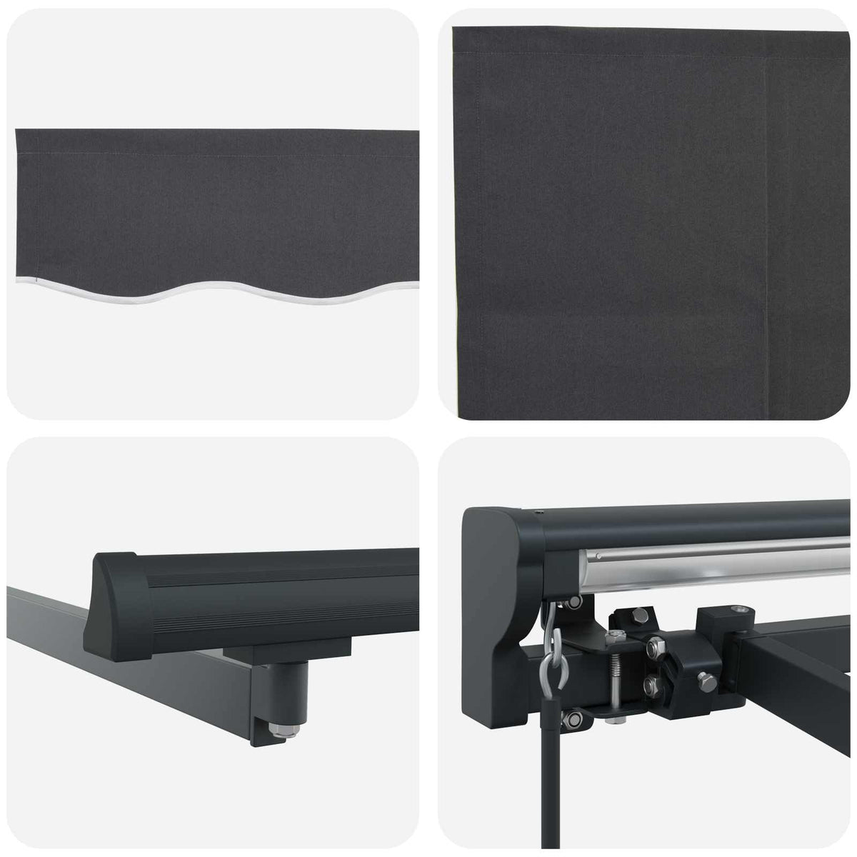 Manual Awning 4 x 2 m Anthracite 100% Polyester