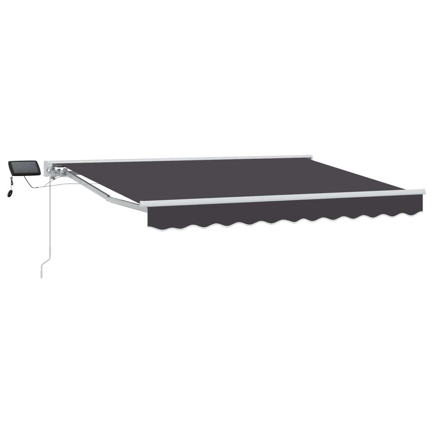 Manual Awning Frame with LEDs White and Anthracite 2.5 x 2 m