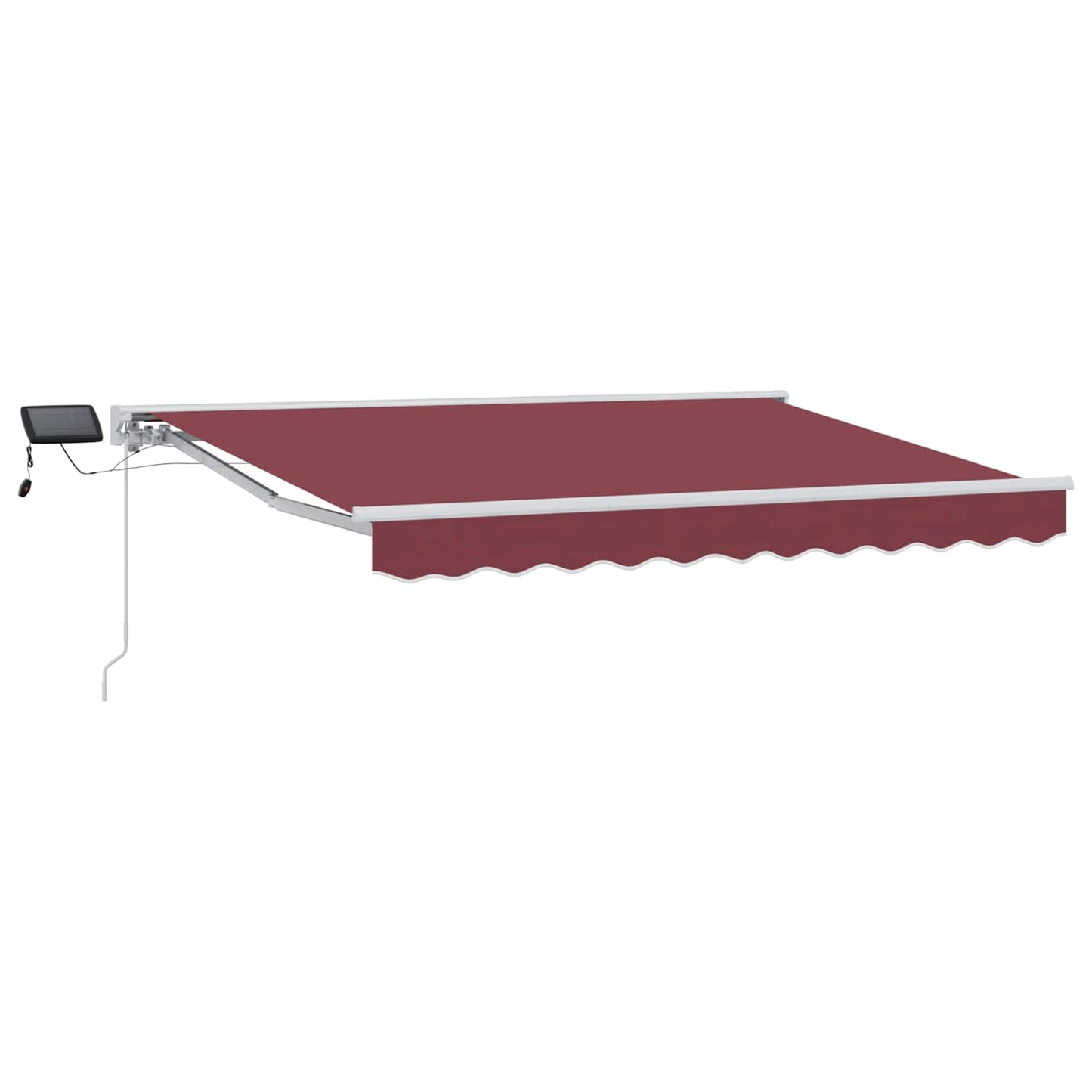 Manual Awning Frame with LEDs Burgundy and White 3 x 2 m