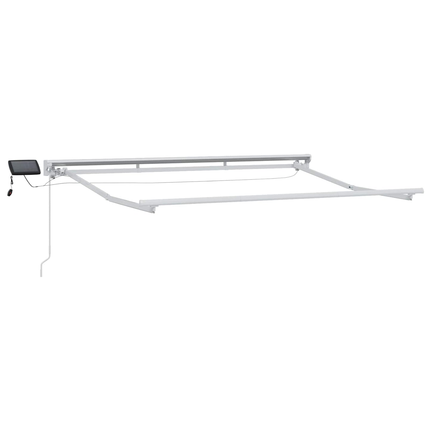 Manual Awning Frame with LEDs Burgundy and White 3 x 2 m