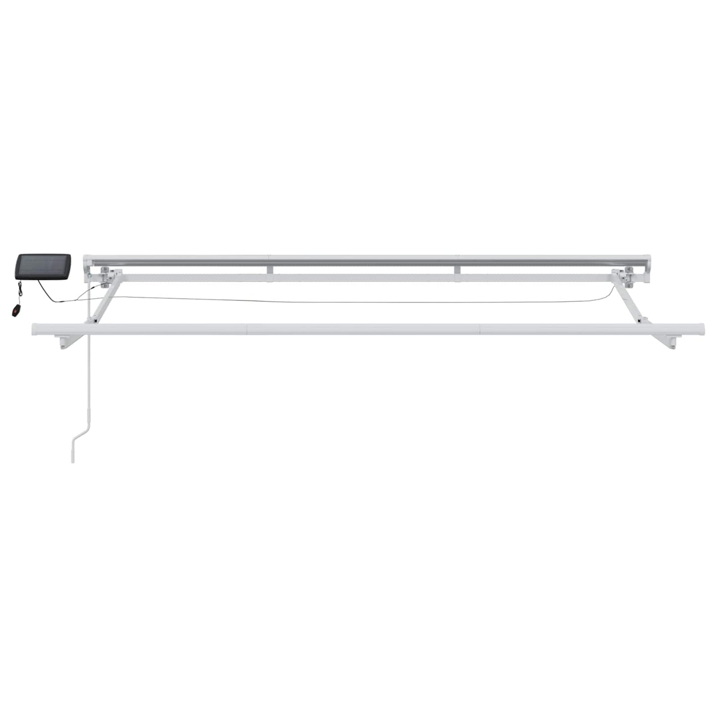 Manual Awning Frame with LEDs Burgundy and White 3 x 2 m