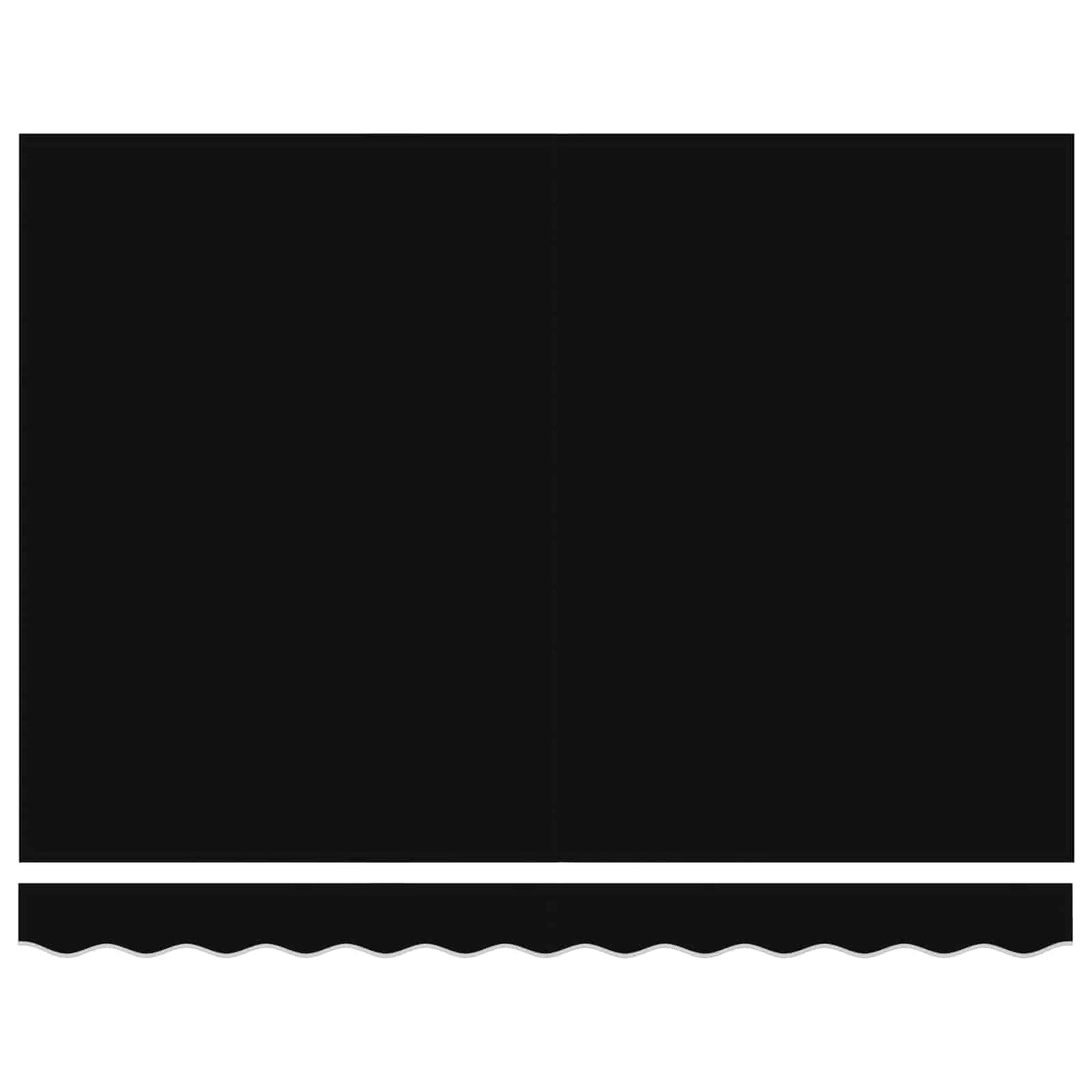Manual Awning Frame with LEDs Black and White 3 x 2.5 m