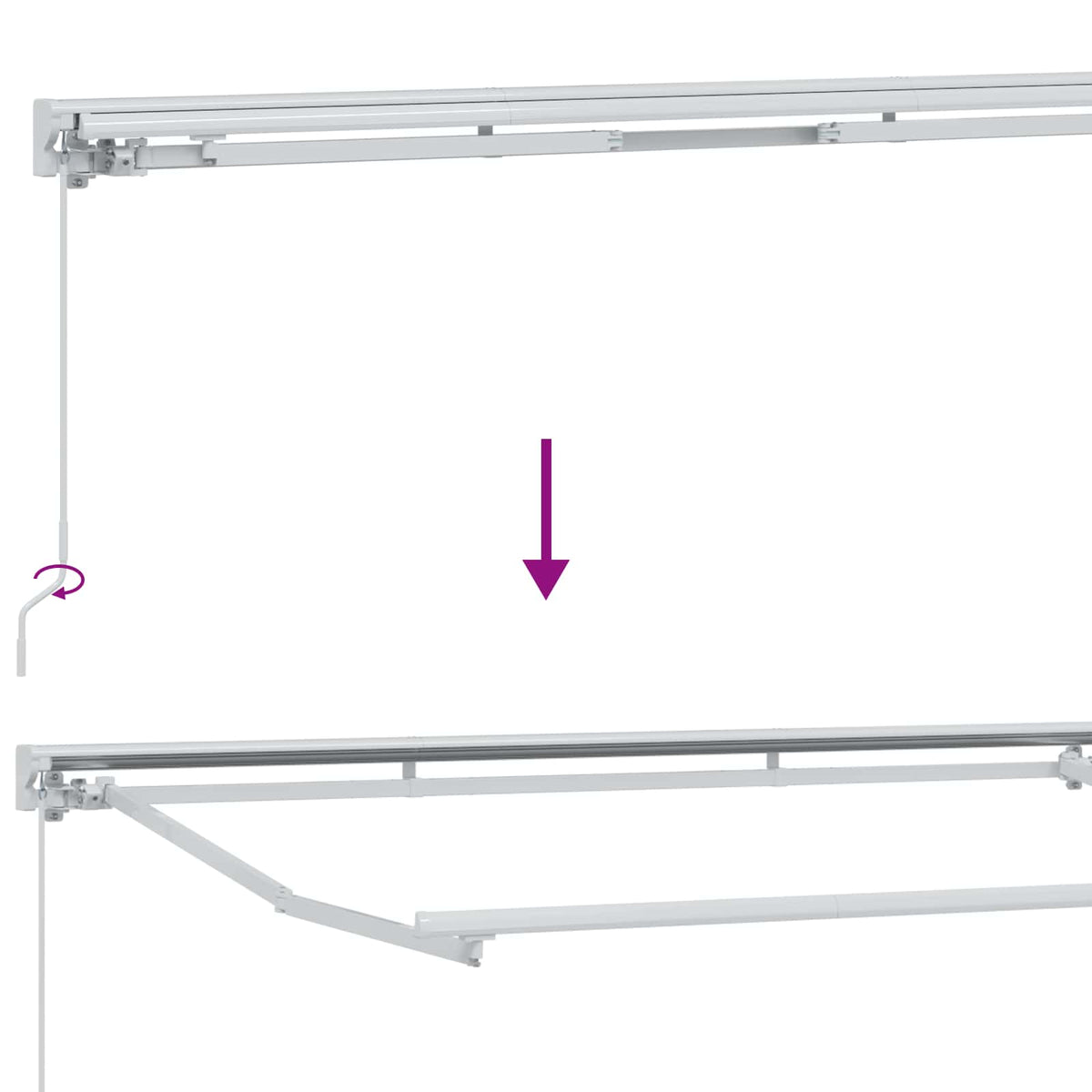 Manual Awning with Solar LED 3.5 x 2.5 m Cream 100% Polyester
