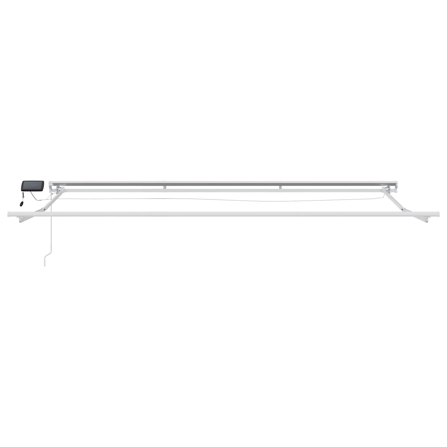 Manual Awning Frame with LEDs 4 x 3 m Polyester with PU coating
