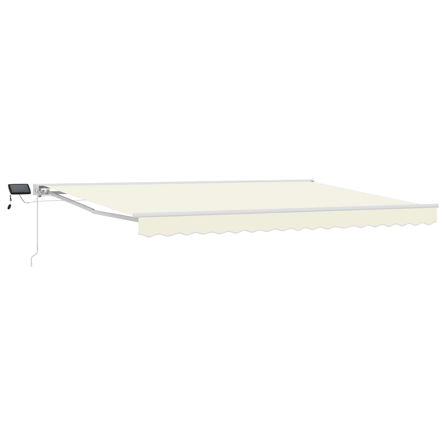 Manual Awning Frame with LEDs Cream and White 5 x 3 m