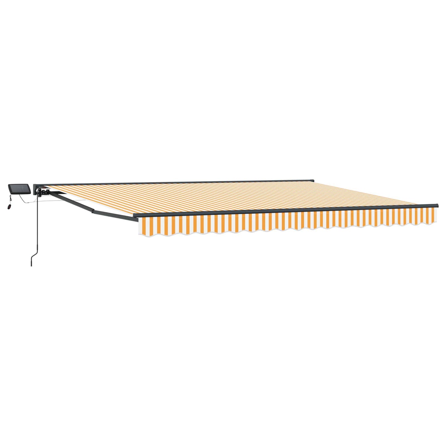 Manual Awning Frame with LEDs 4 x 2 m Polyester with PU coating