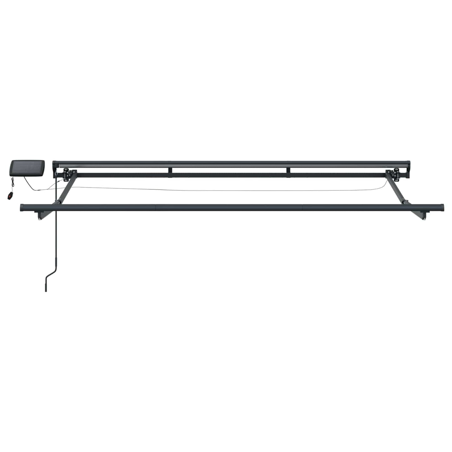 Manual Awning Frame with LEDs White and Anthracite 3.5 x 2.5 m