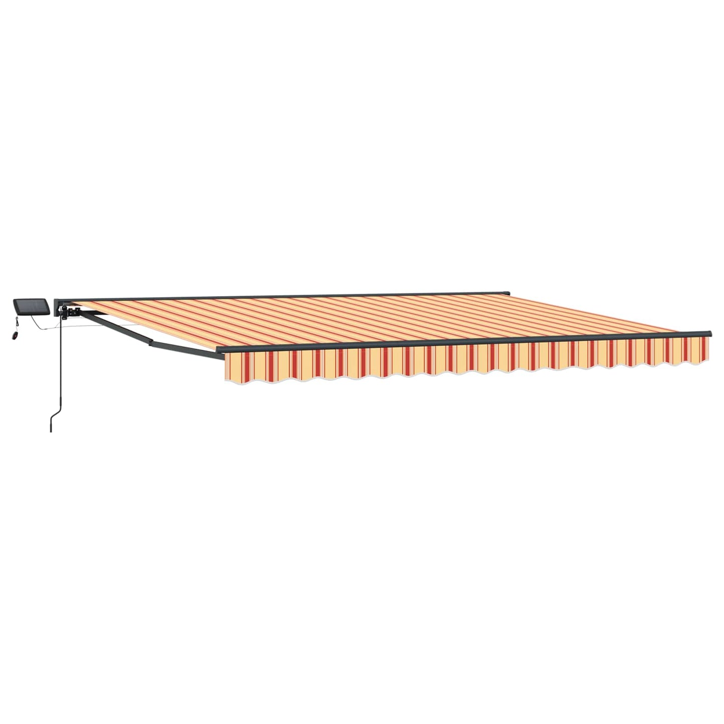 Manual Awning Frame with LEDs 4 x 3 m Polyester with PU coating