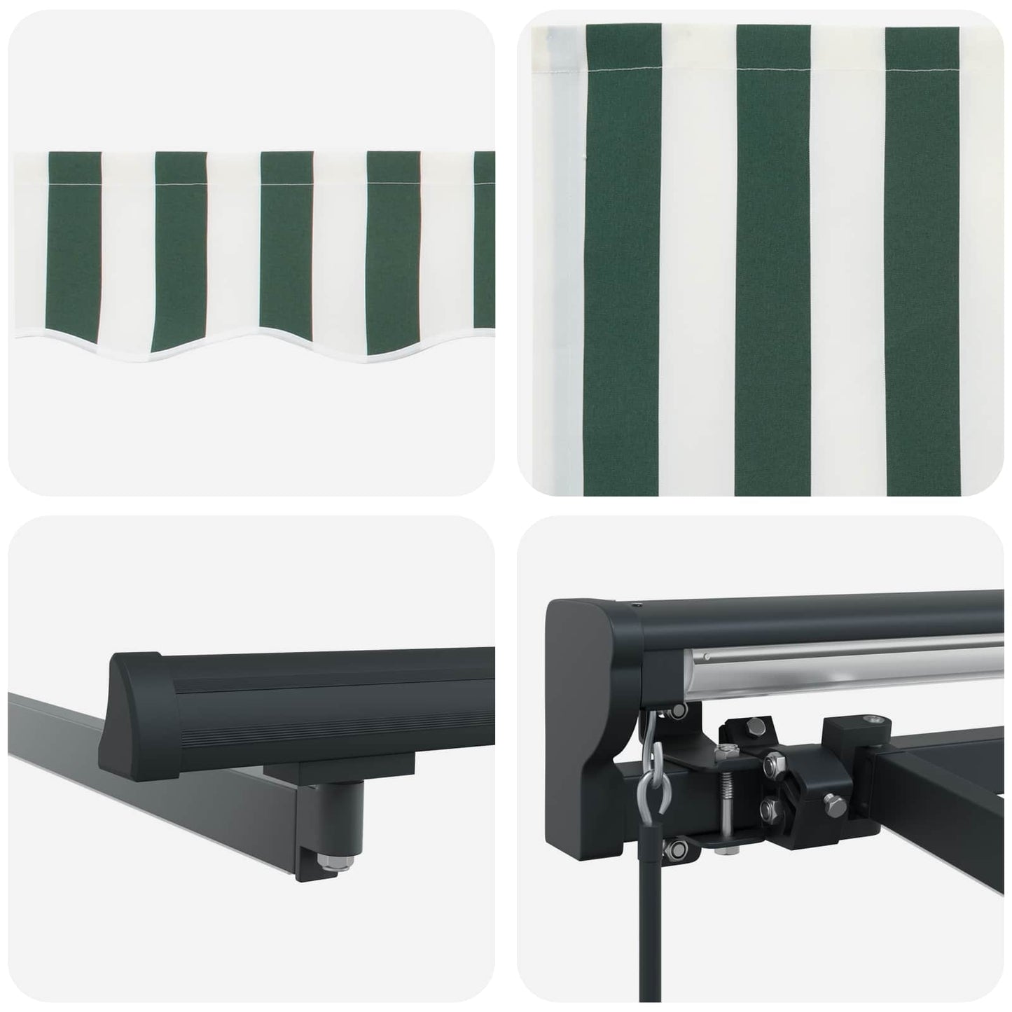 Manual Awning Frame with LEDs 4.5 x 3.5 m