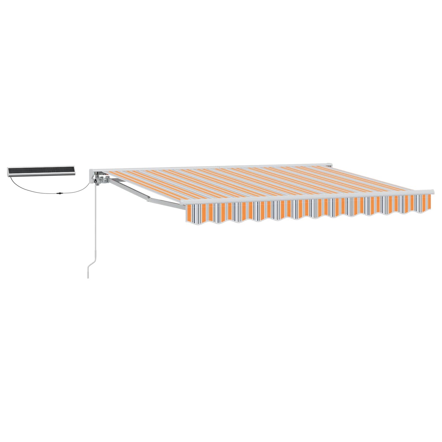 Electric Retractable Awning Blue, Orange and White 3 x 2.5 m