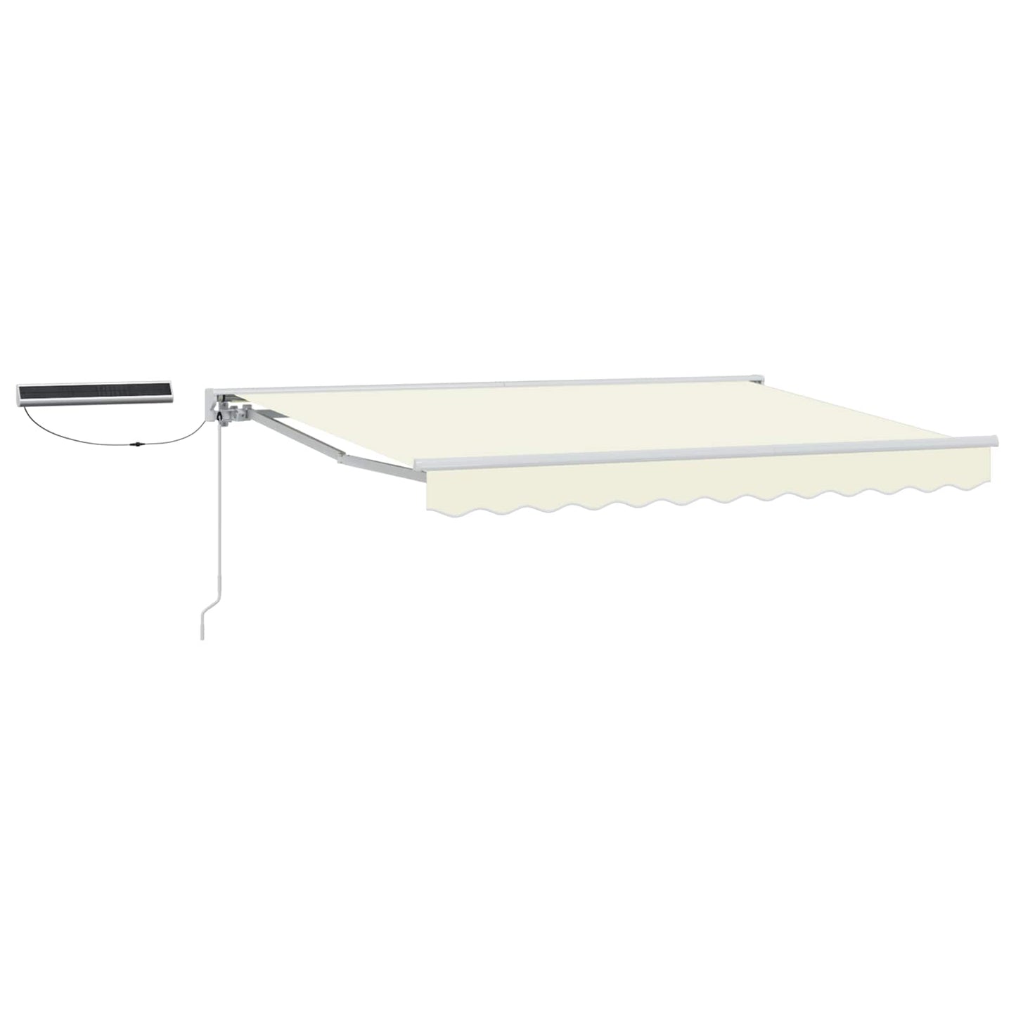 Electric Retractable Awning Cream and White 3.5 x 2.5 m