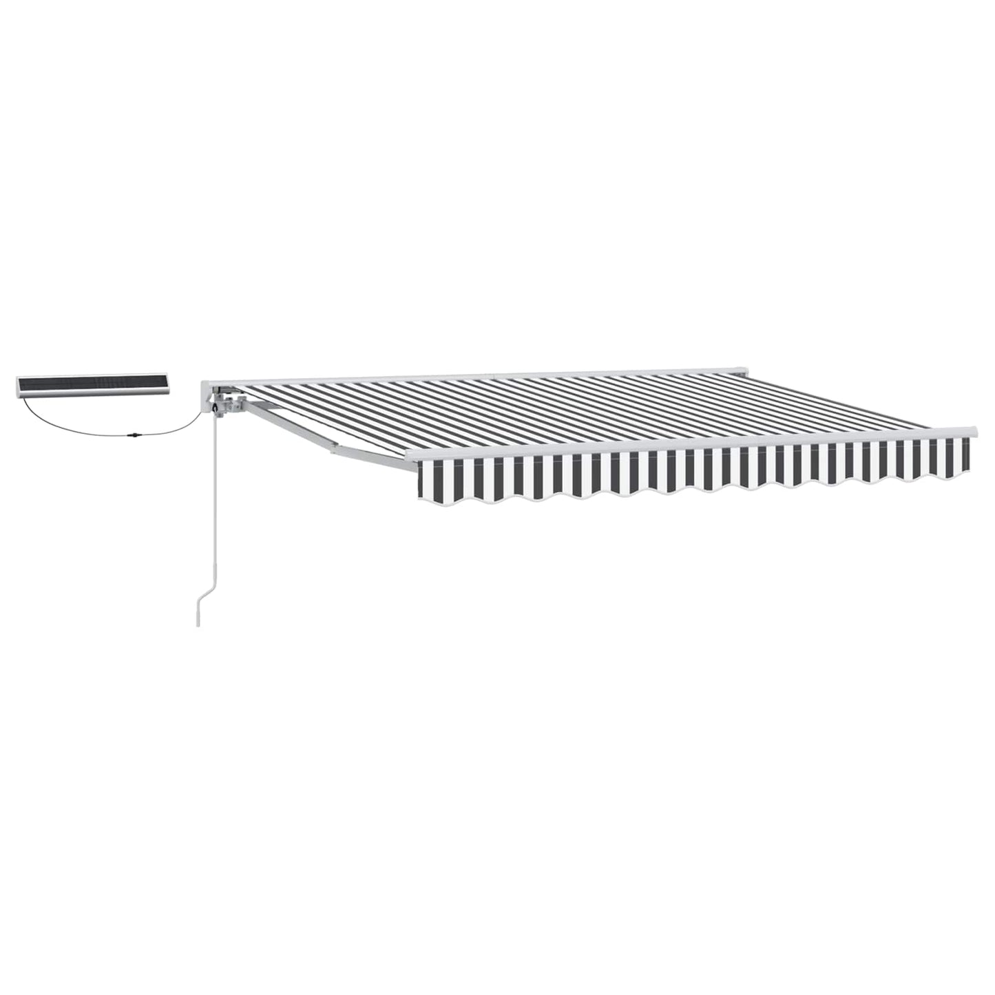 Electric Retractable Awning Anthracite and White 3.5 x 2.5 m