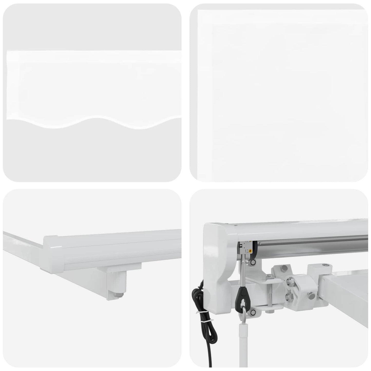 Electric Retractable Awning White 3.5 x 2.5 m