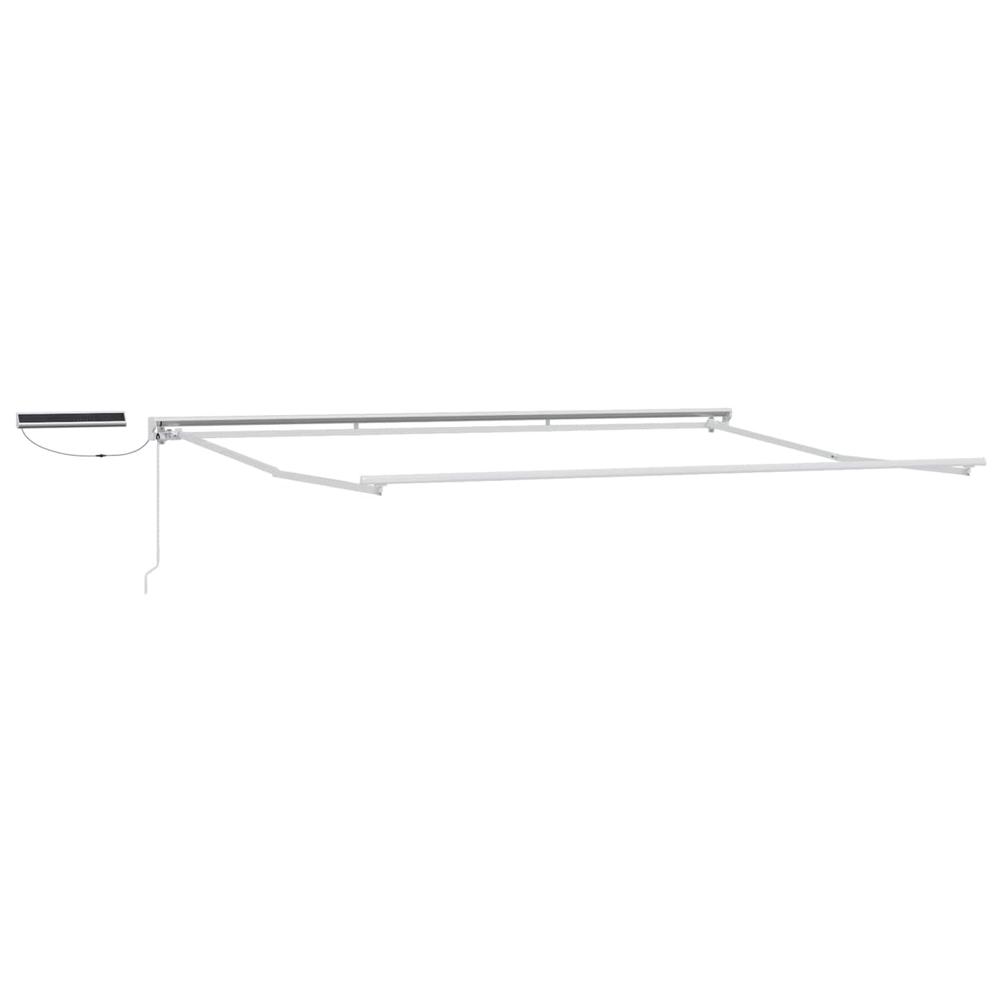 Electric Retractable Awning Beige and White 4.5 x 3.5 m