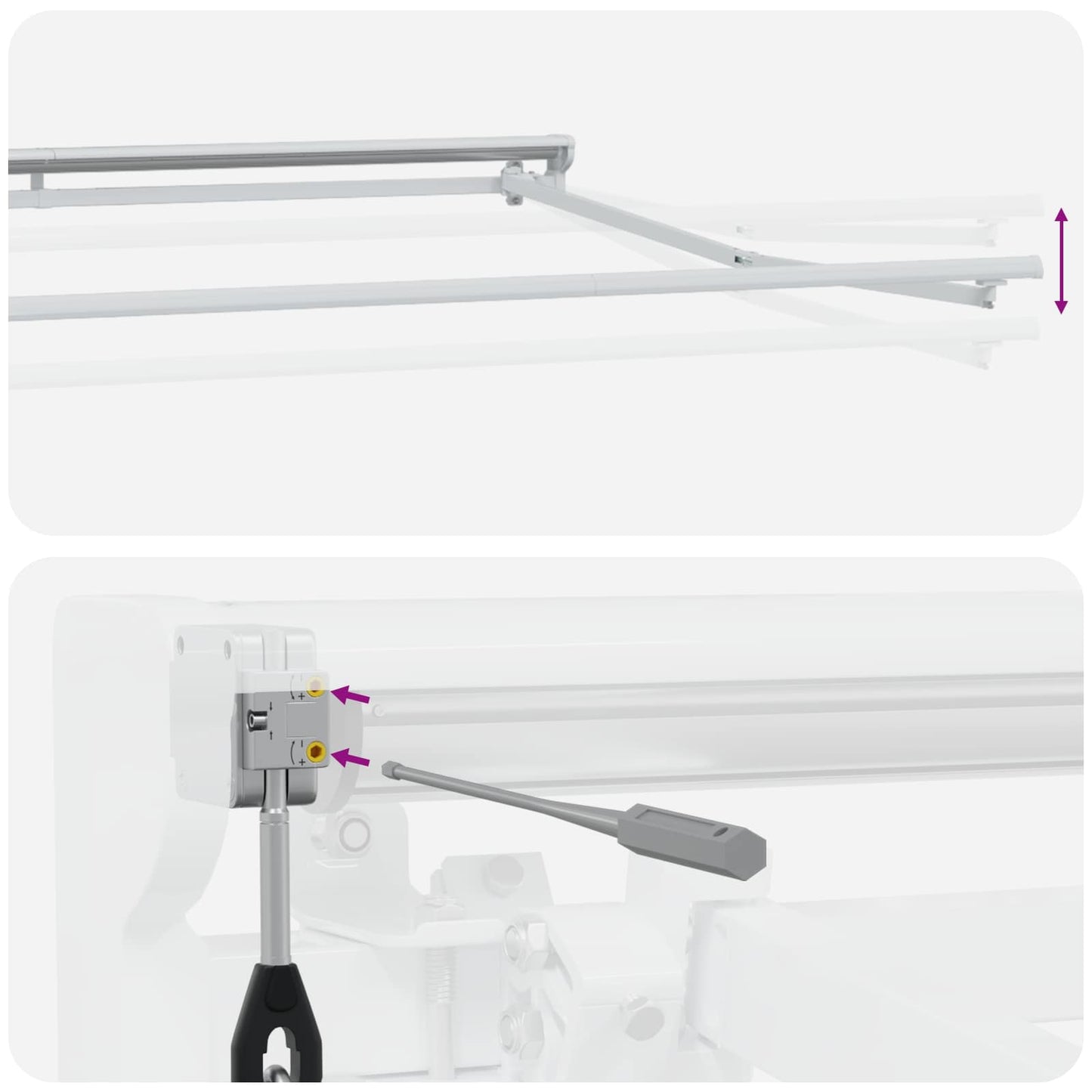 Electric Retractable Awning Beige and White 4.5 x 3.5 m