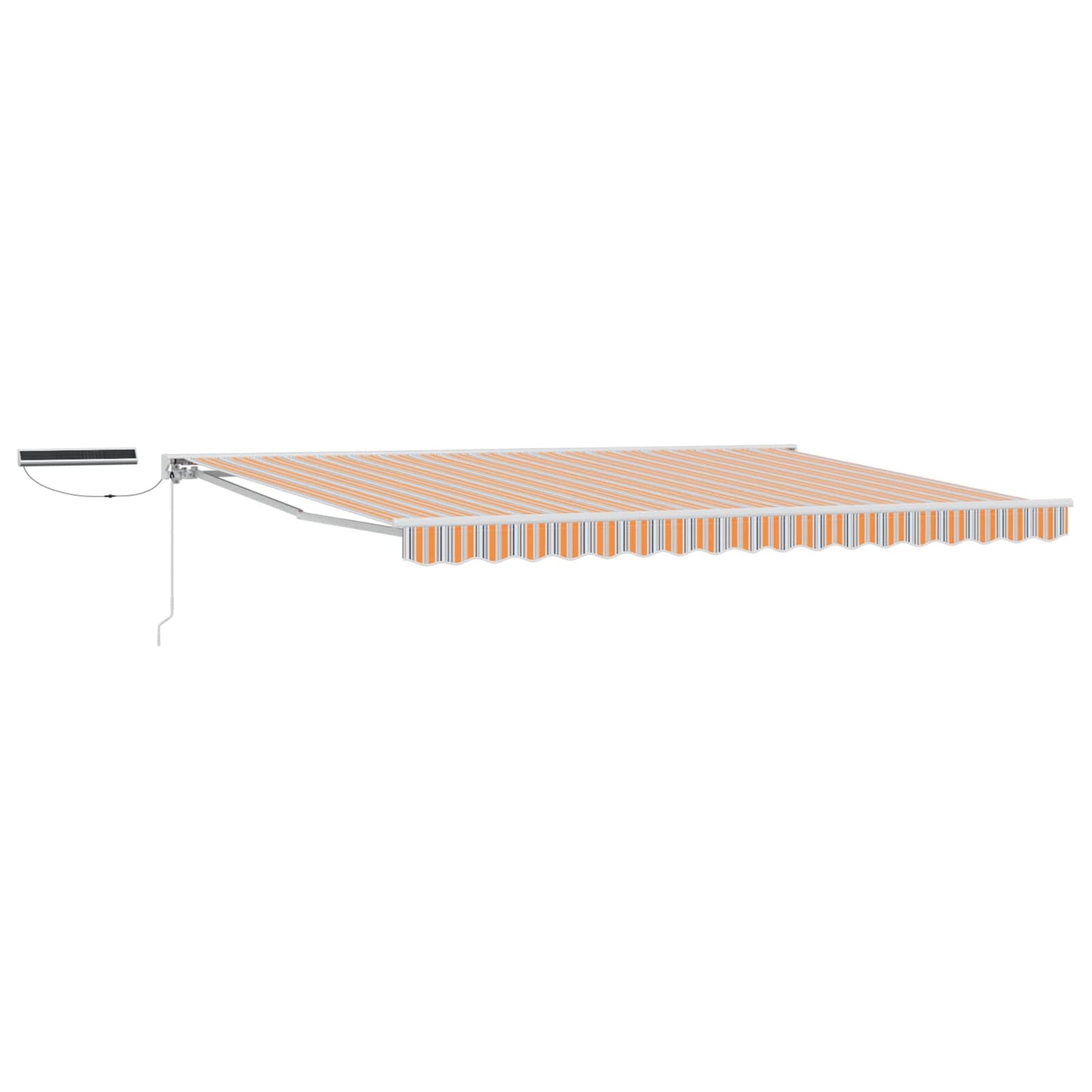 Electric Retractable Awning Blue, Orange and White 5 x 3 m