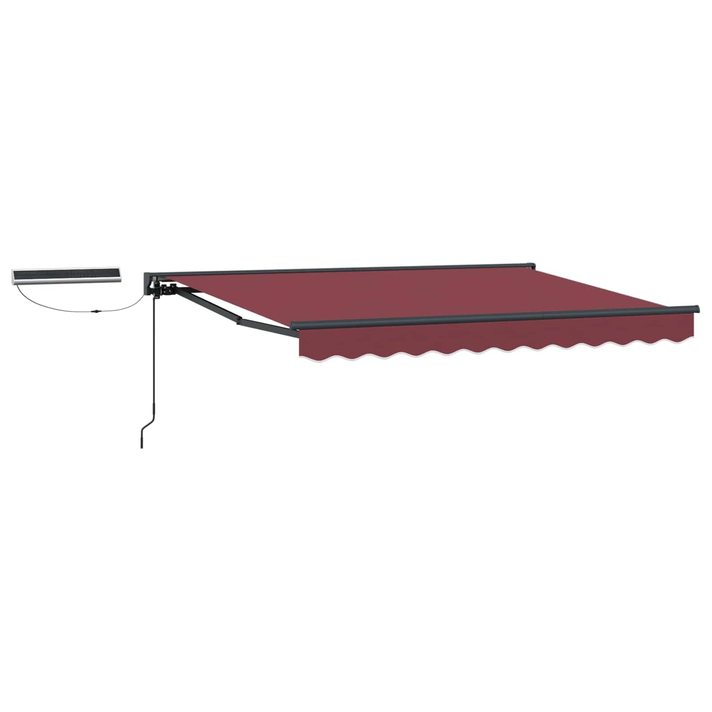 Electric Retractable Awning Burgundy and Anthracite 3 x 2 m