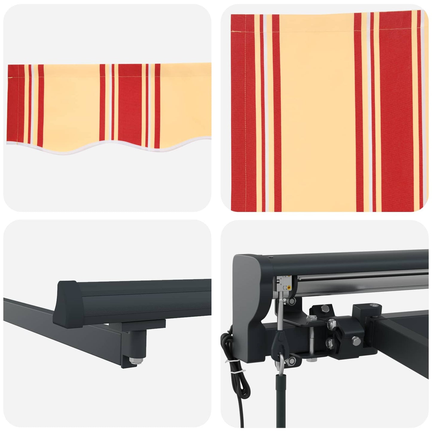 Electric Retractable Awning 3 x 2.5 m Polyester with PU coating