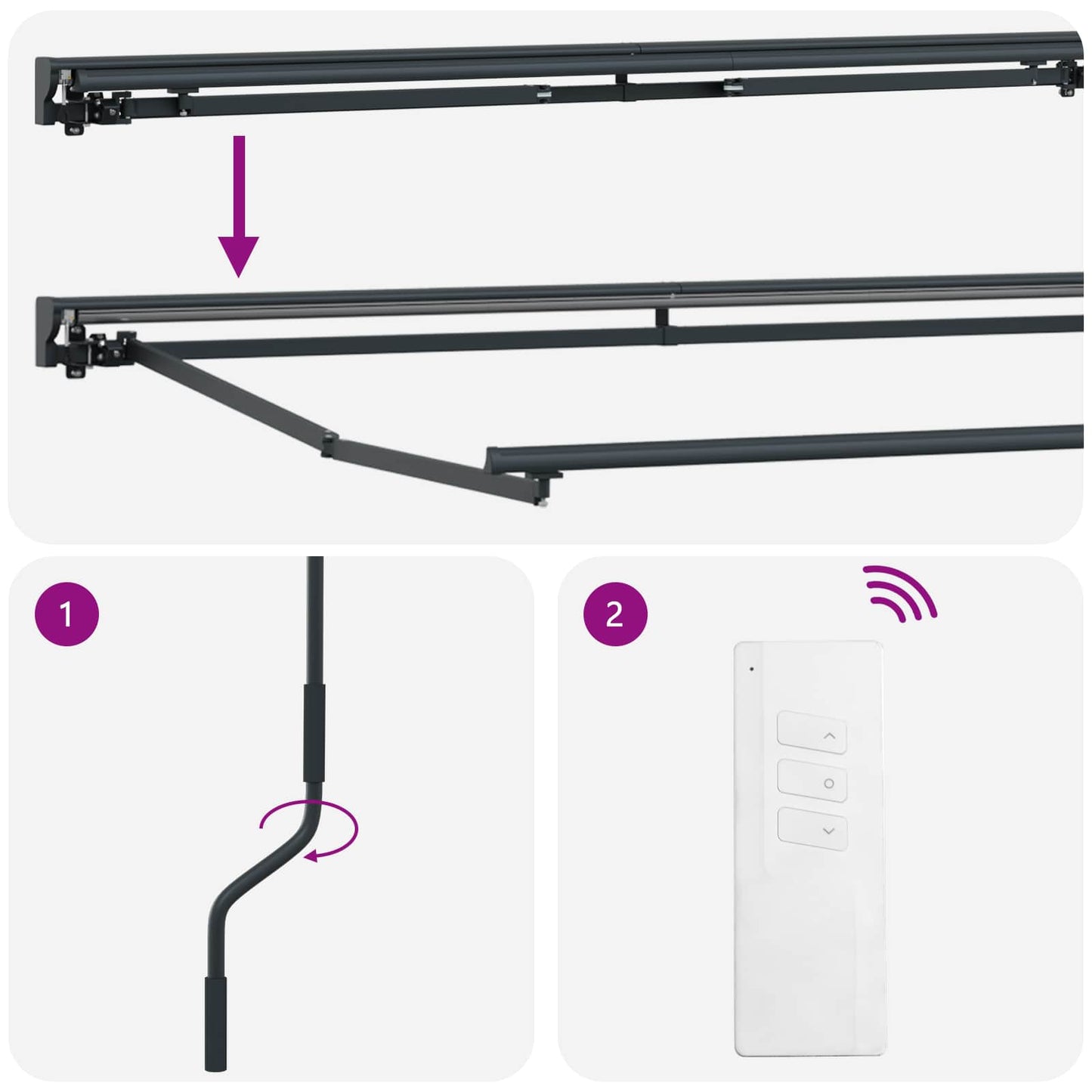 Electric Retractable Awning 4.5 x 3 m Polyester with PU coating
