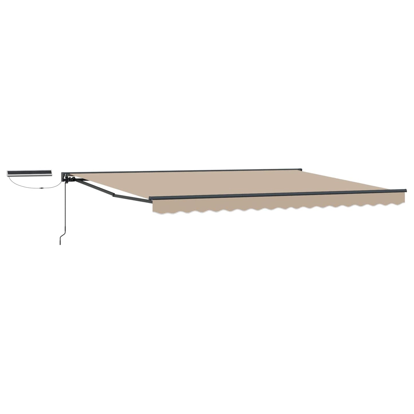 Electric Retractable Awning Beige and Anthracite 4.5 x 3.5 m