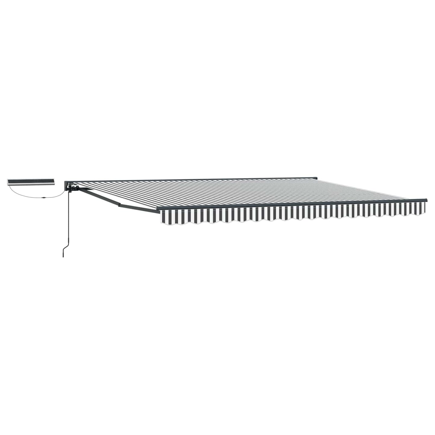 Electric Retractable Awning Anthracite and White 5 x 3 m