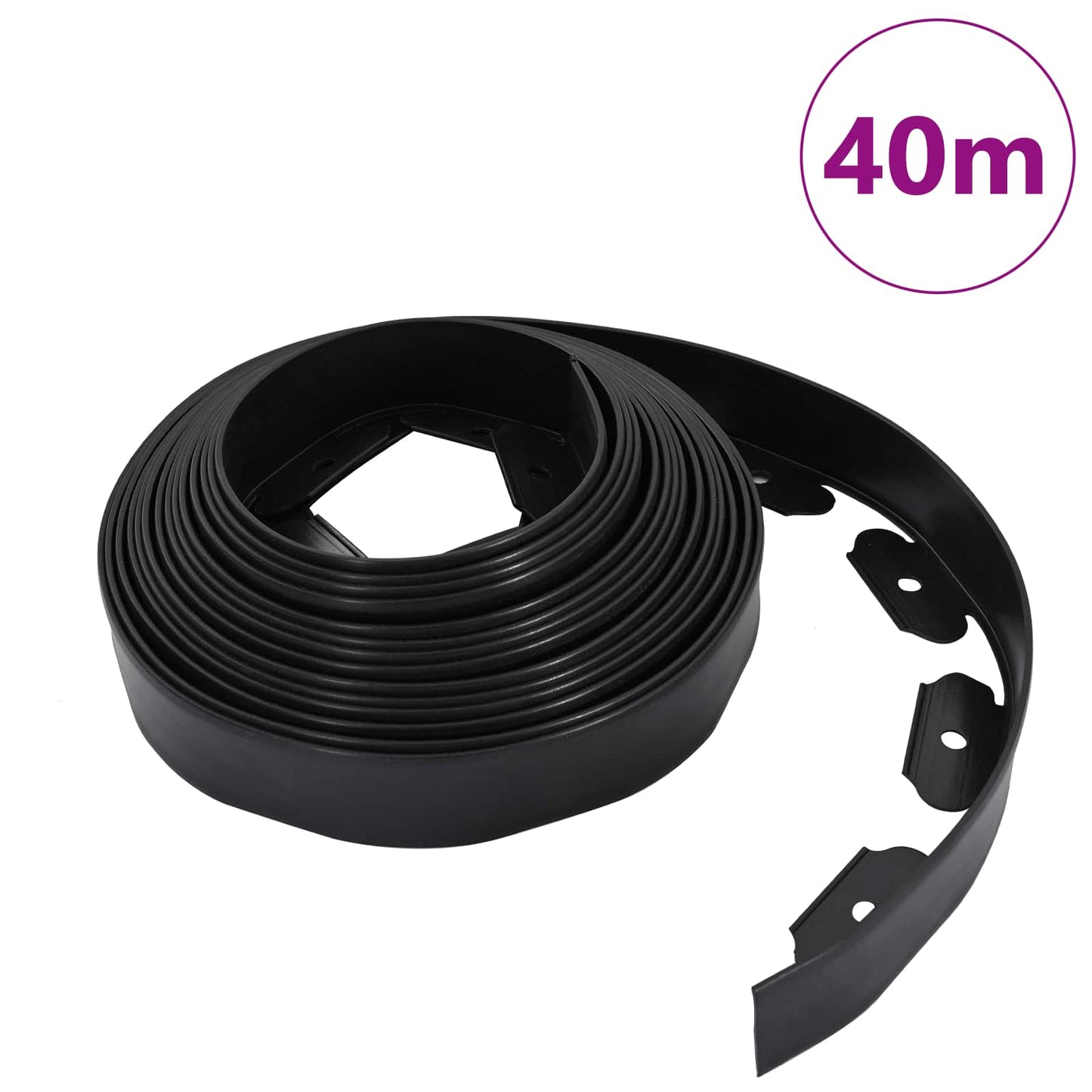 Lawn Edgings Black 4000 x 4 x 5 cm Plastic