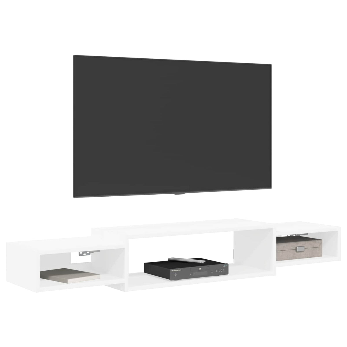Wall-mounted TV Cabinet White 140 x 28 x 21 cm