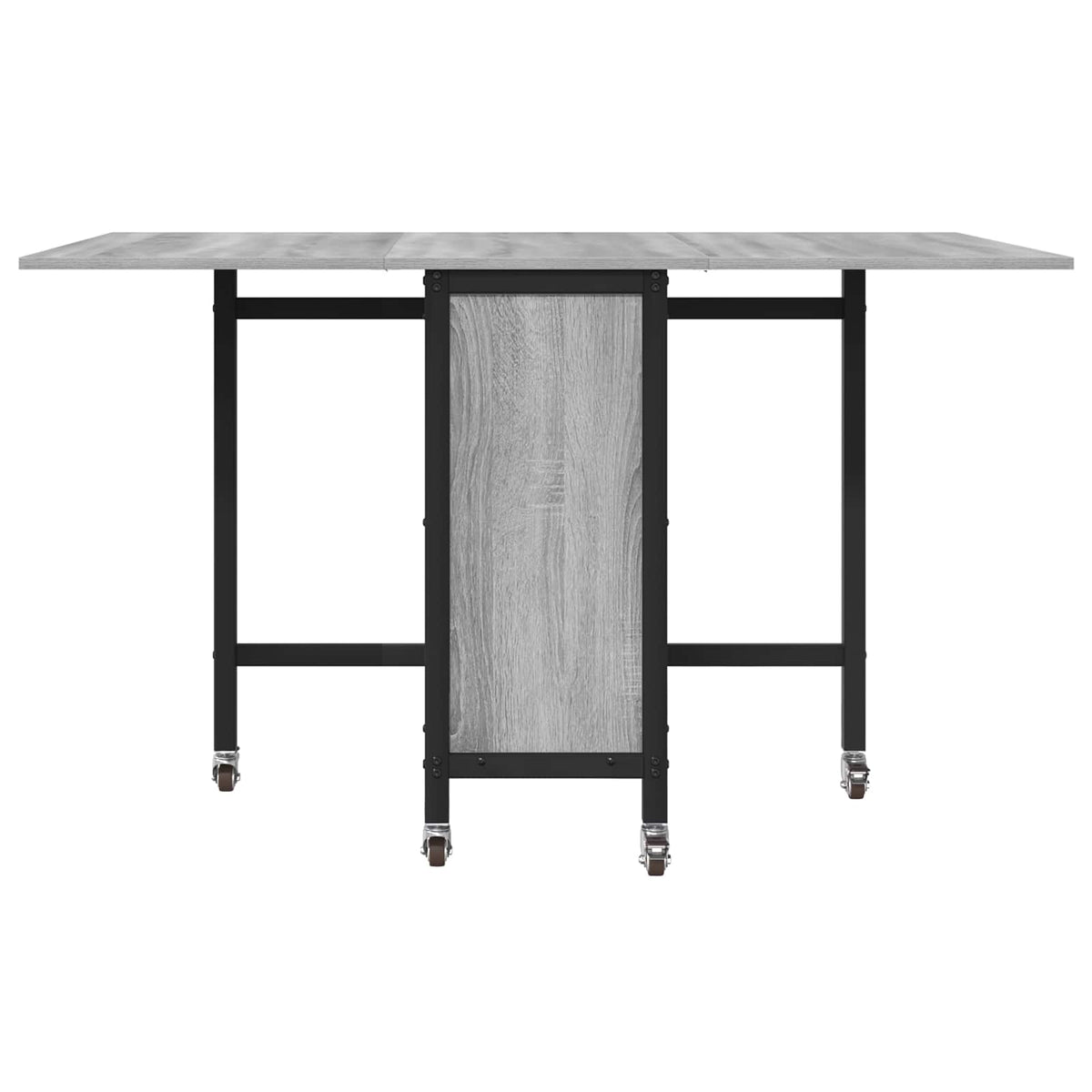 Folding Dining Table with Castors 130 x 80 x 76.5 cm steel PB