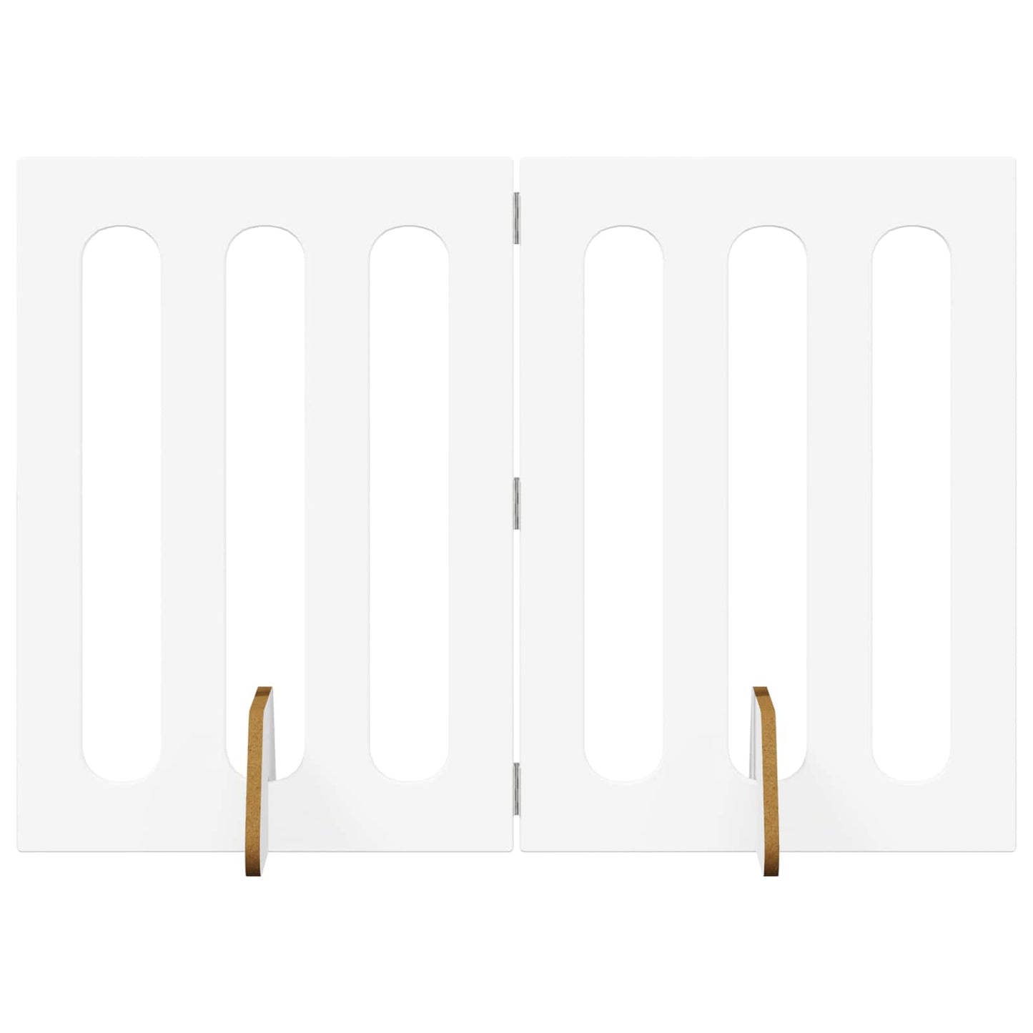 Folding Pet Fence 2 pcs White 100.5 x 38 x 70 cm