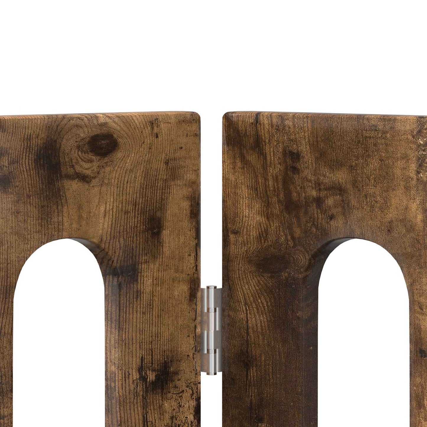 Folding Pet Fence 4 pcs Smoked Oak 201 x 38 x 70 cm