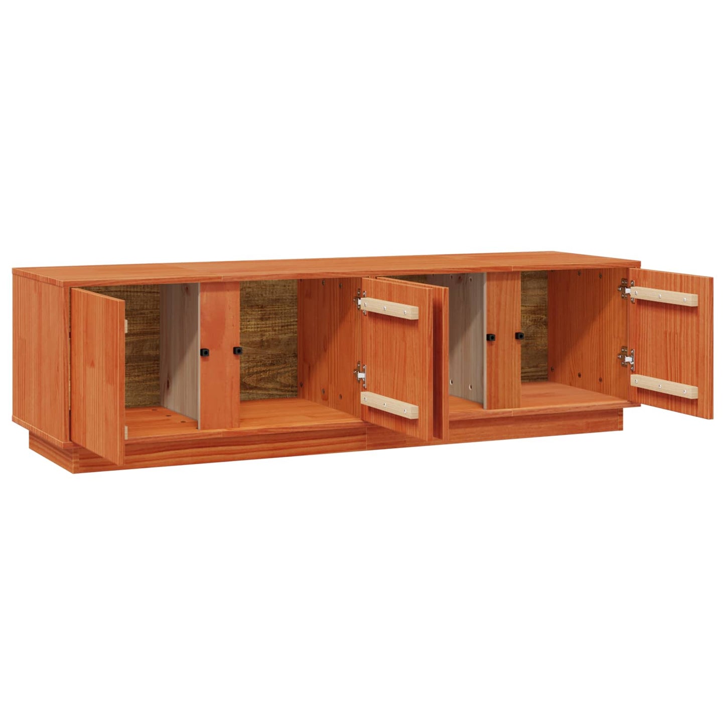 TV Cabinet Wax Brown 140 x 40 x 40 cm Solid Pine Wood
