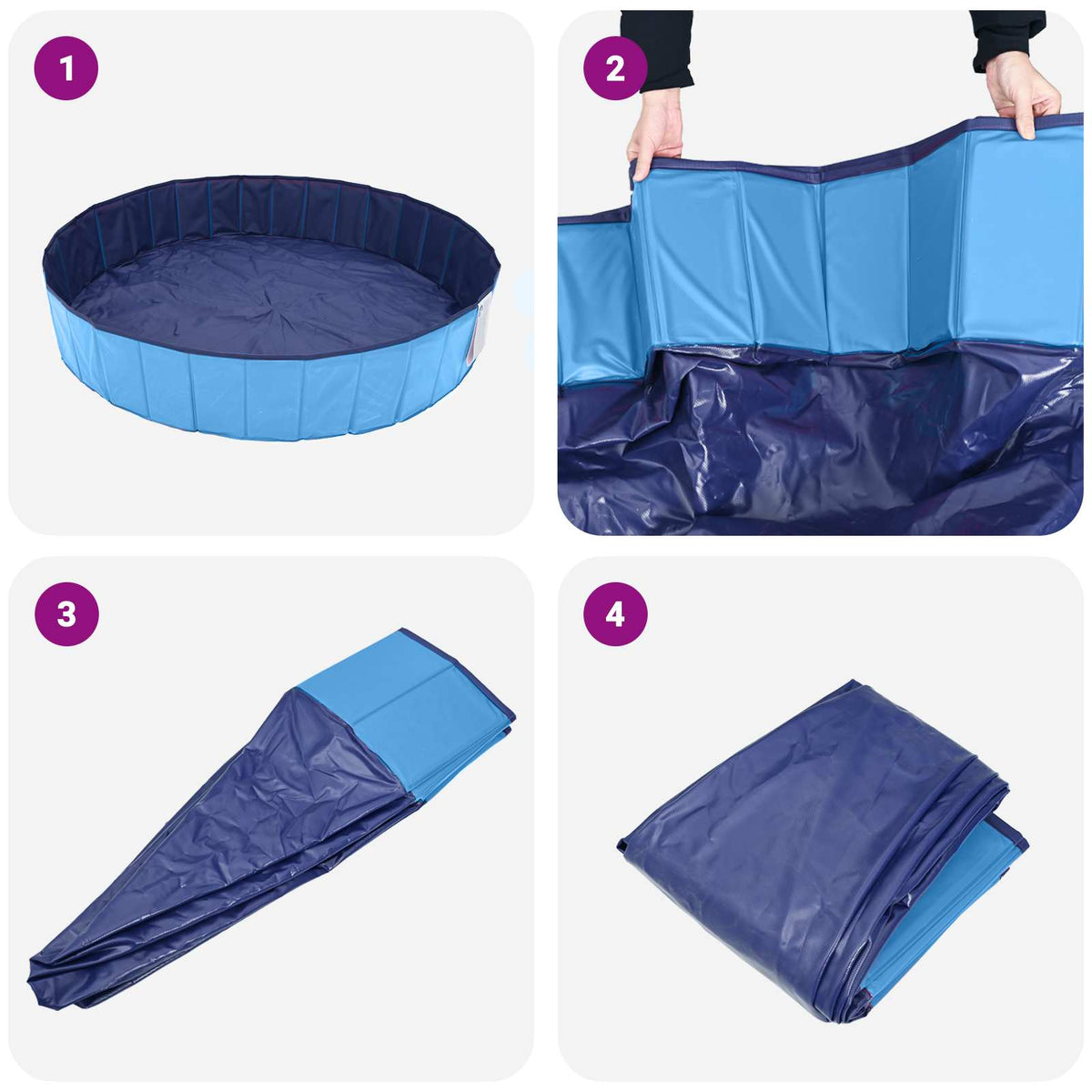 Dog Pool Ø300 x 38 cm Thick PVC Blue