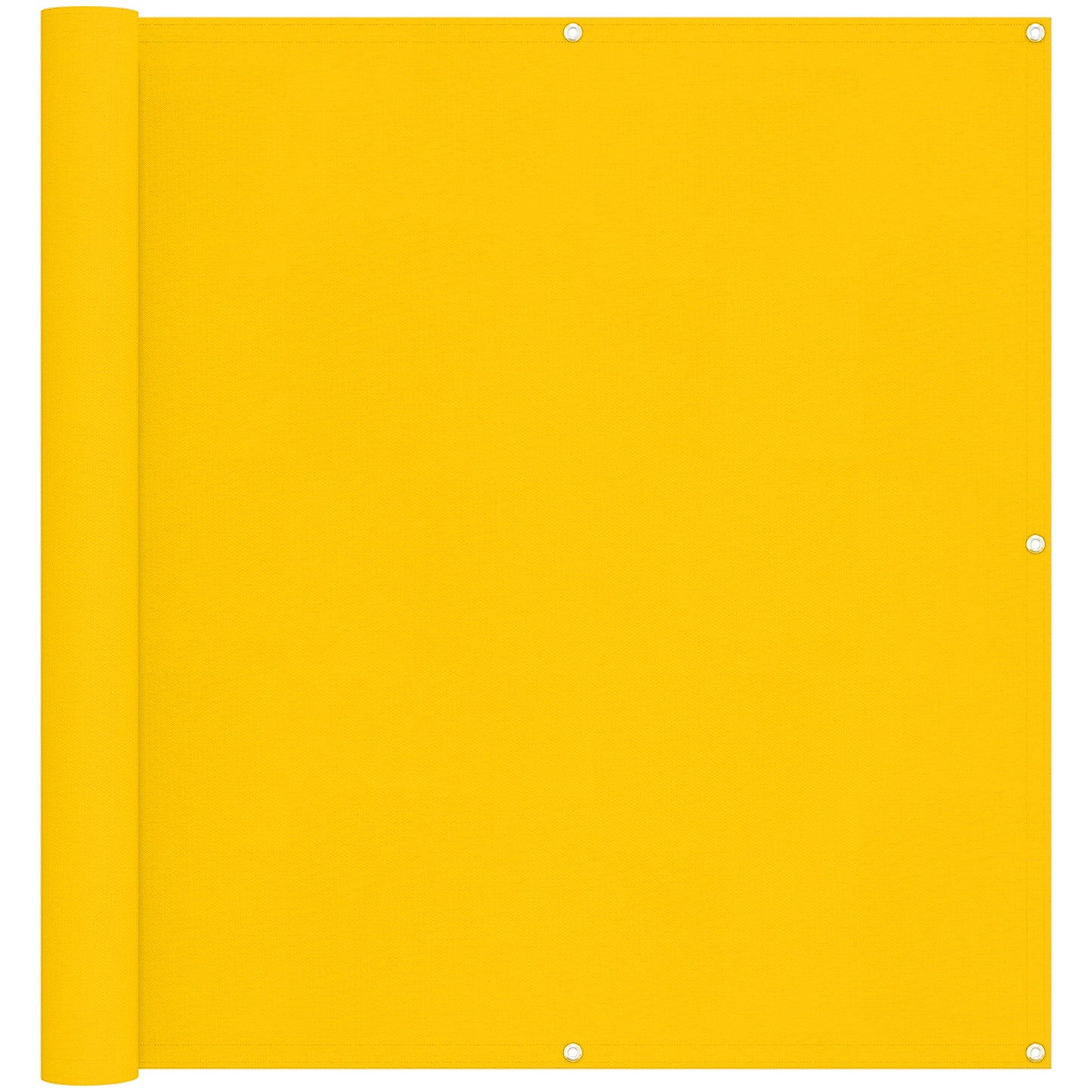 Balcony Screen 120 x 200 cm Oxford Fabric Rectangular Yellow