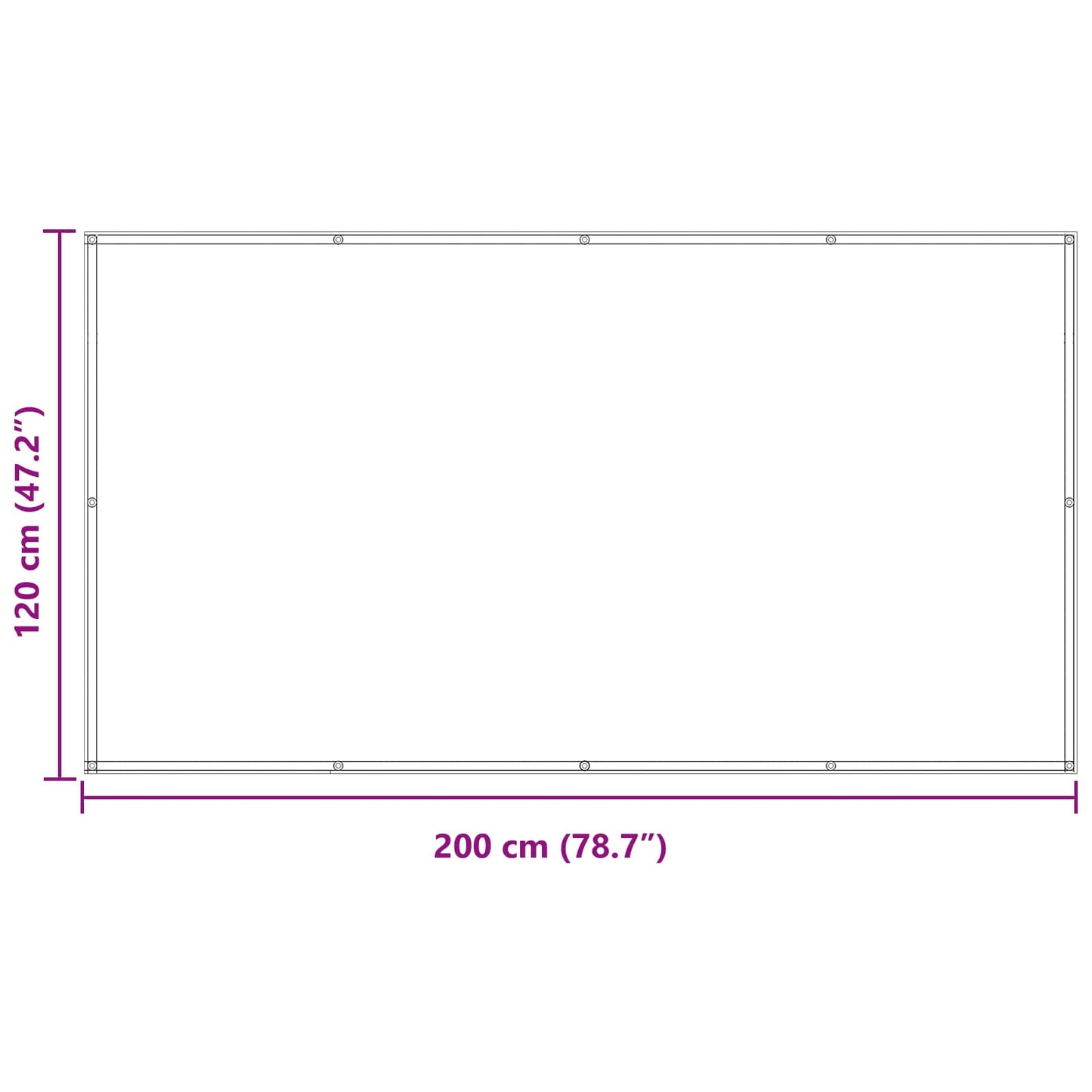 Balcony Screen 120 x 200 cm Oxford Fabric Rectangular Yellow