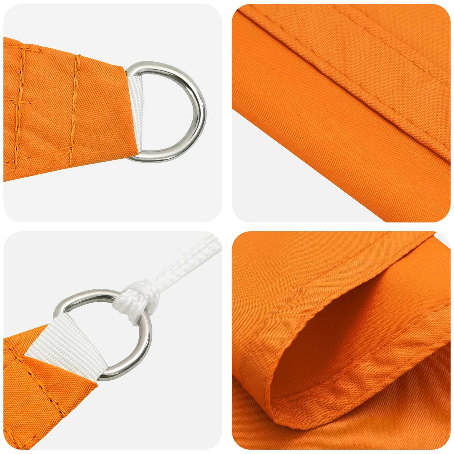 Sun Shade Sail Orange 6 x 2.5 m 100% Polyester Oxford