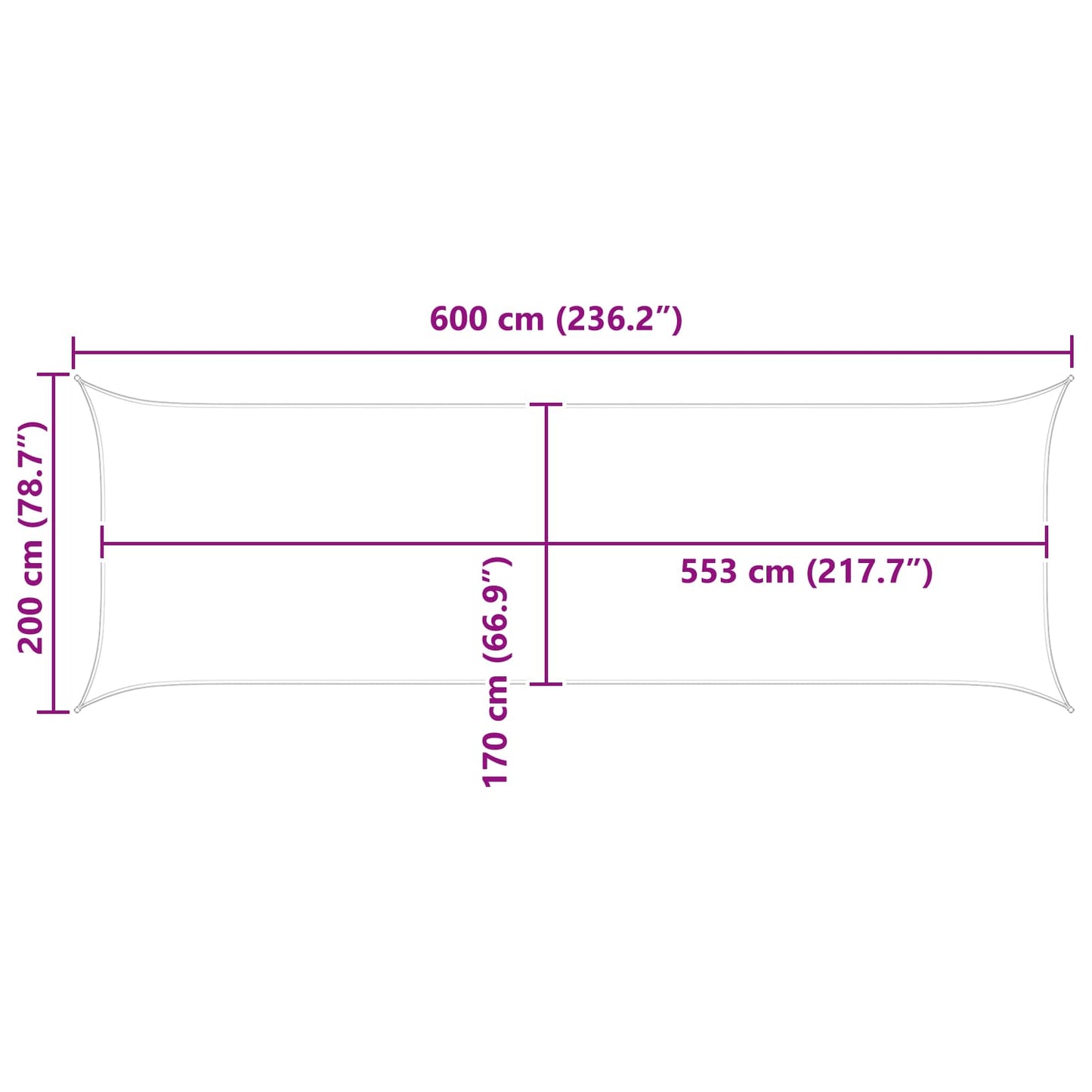 Sun Shade Sail PU coated oxford
