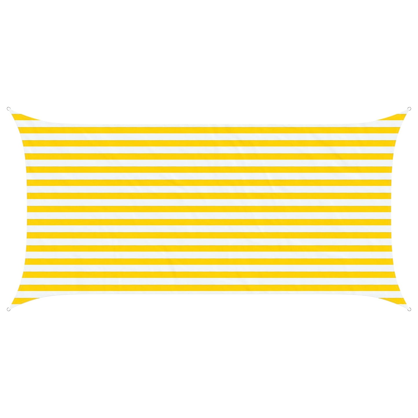 Sun Shade Sail Yellow and White 4 x 2 m 100% Polyester Oxford