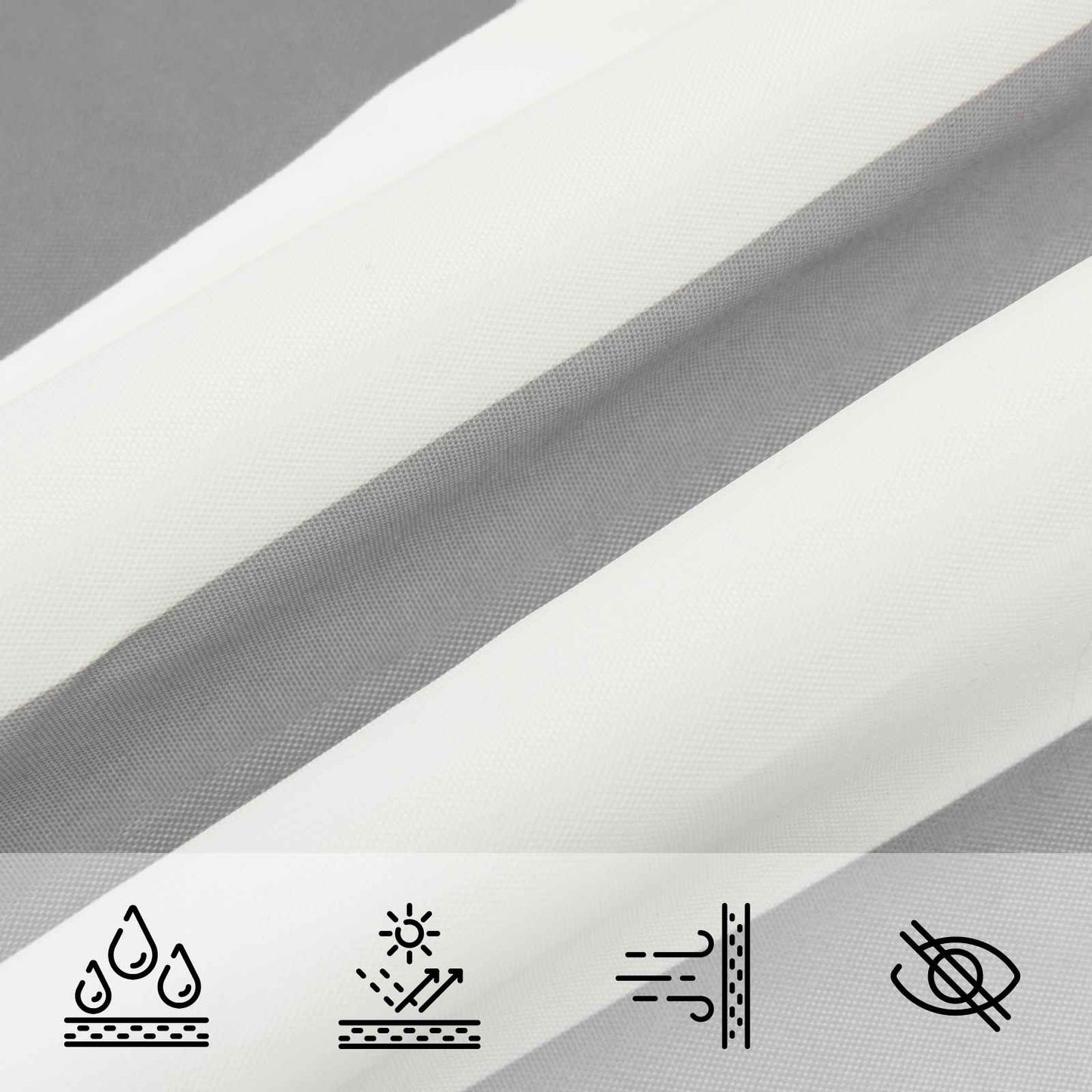 Sun Shade Sail Light Grey and White 4,5 x 2 m