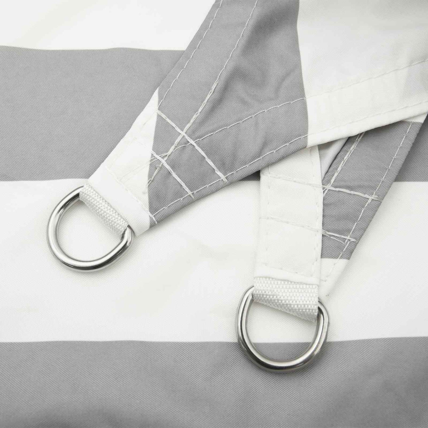 Sun Shade Sail Light Grey and White 5 x 3 m