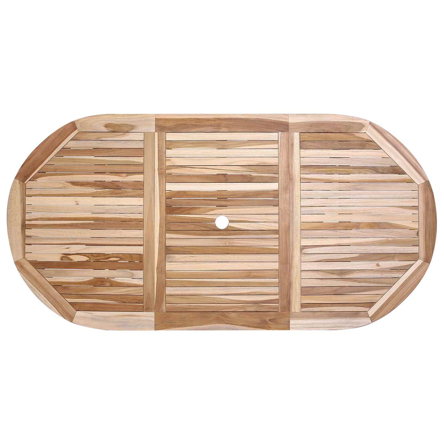 Folding Garden Table Natural 160 x 80 x 76 cm Solid Teak Wood