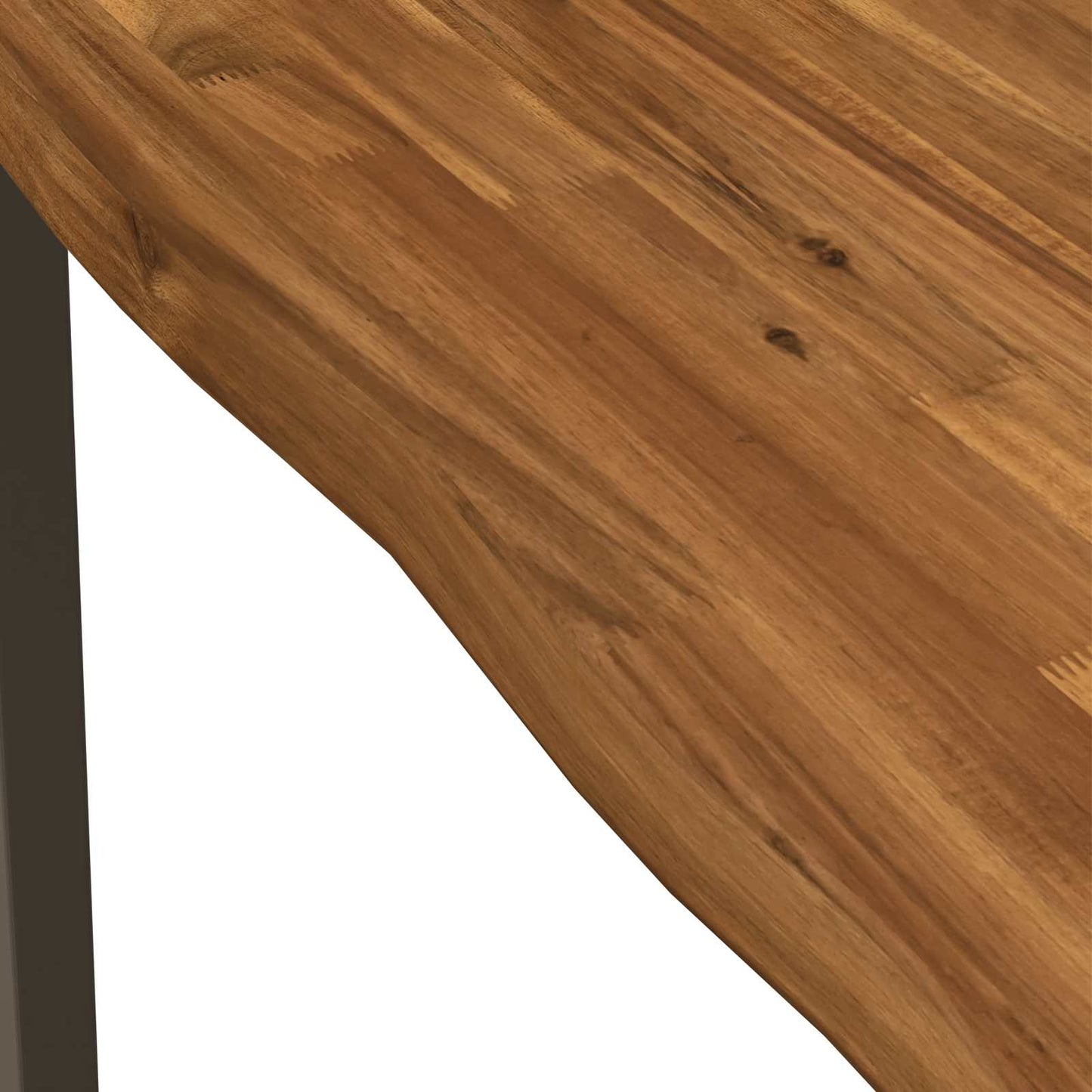70 x 70 x 75 cm Solid Acacia Wood Natural and Coffee Square