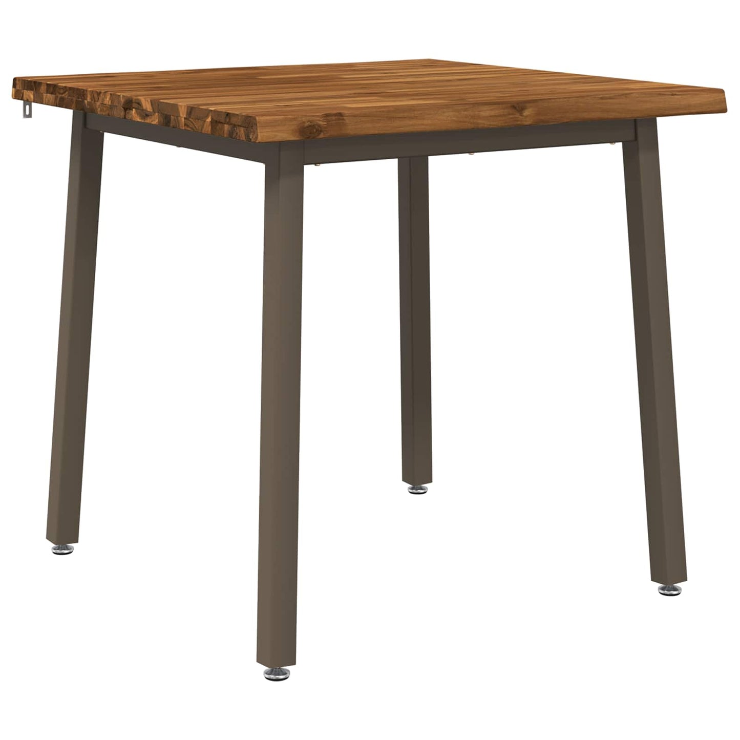 70 x 70 x 75 cm Solid Acacia Wood Natural and Coffee Square