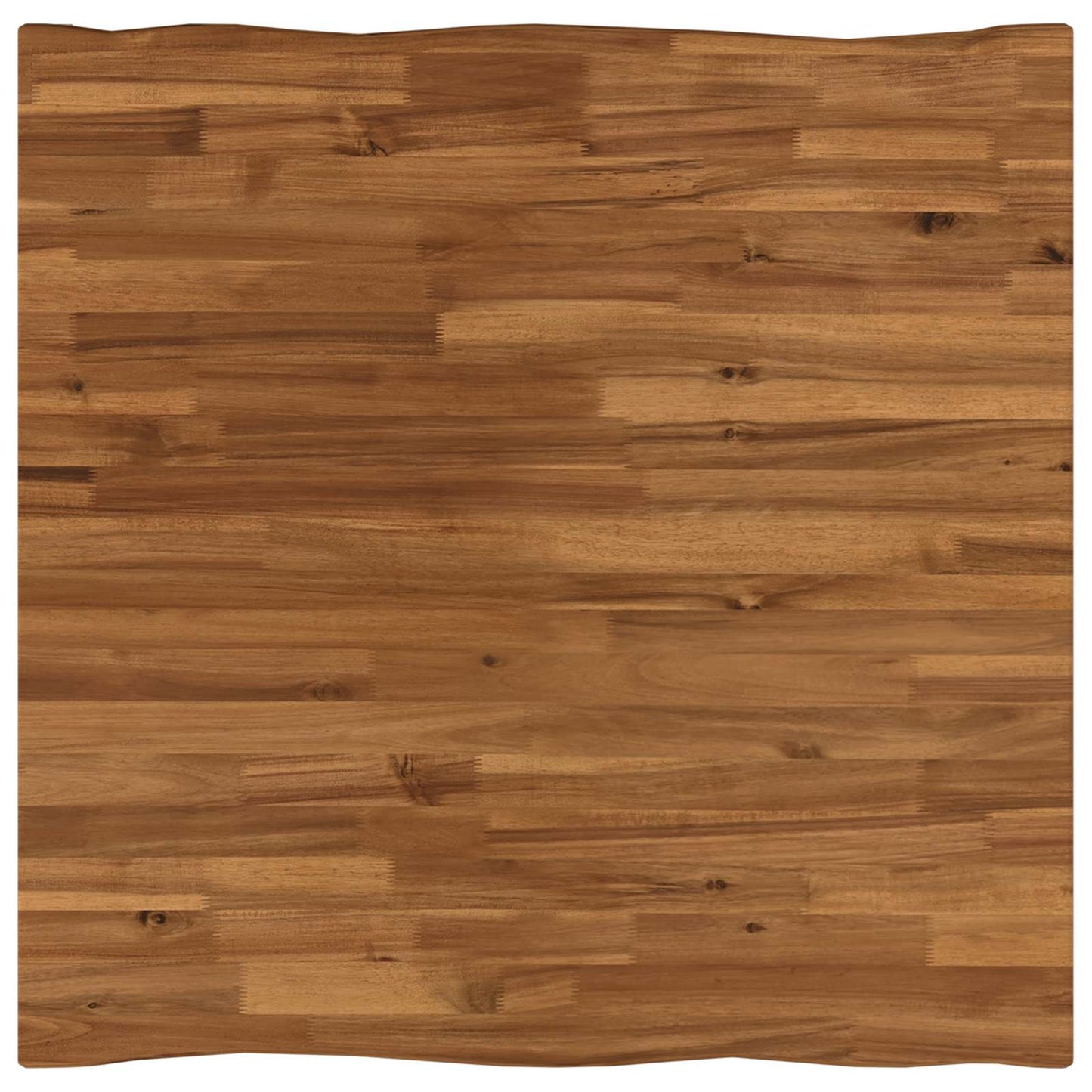 70 x 70 x 75 cm Solid Acacia Wood Natural and Coffee Square