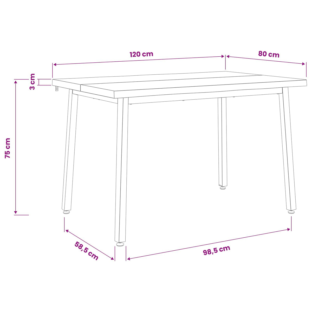 Live Edge Dining Table 120 x 90 x 75 cm Solid Acacia Wood