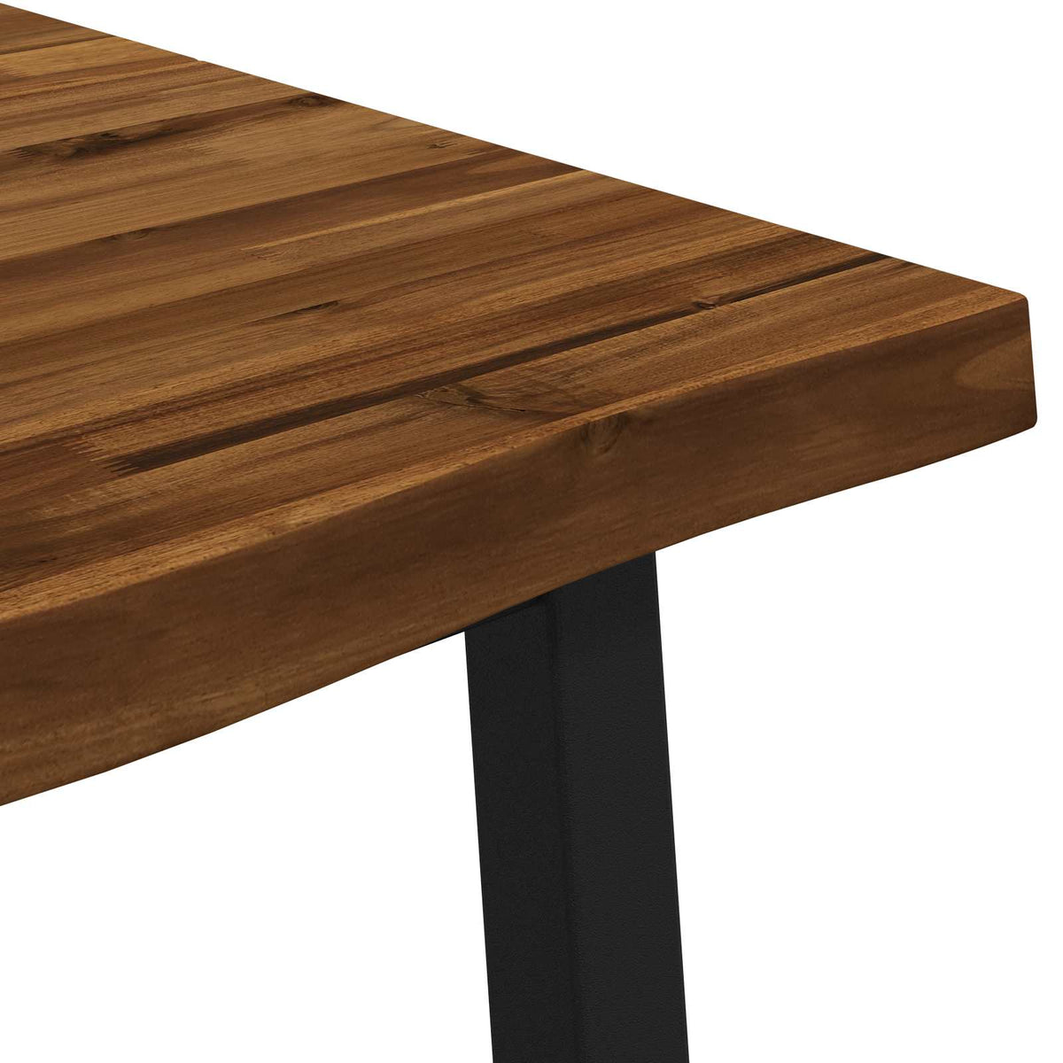 Live Edge Dining Table 120 x 90 x 75 cm Solid Acacia Wood