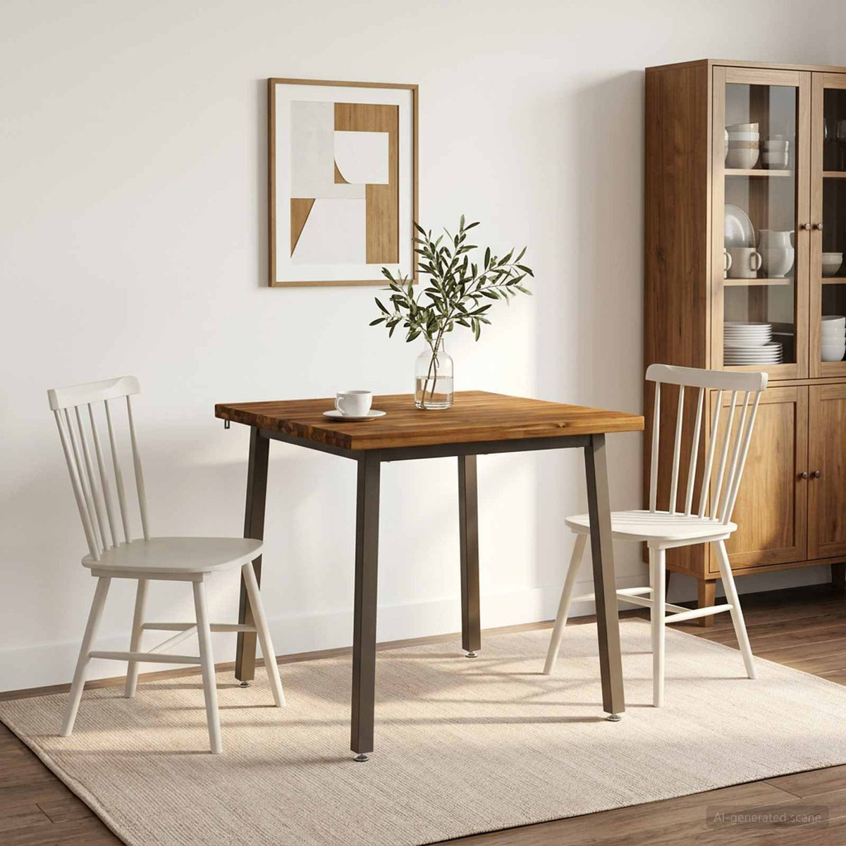 Square Dining Table 80 x 80 x 75 cm Solid Acacia Wood