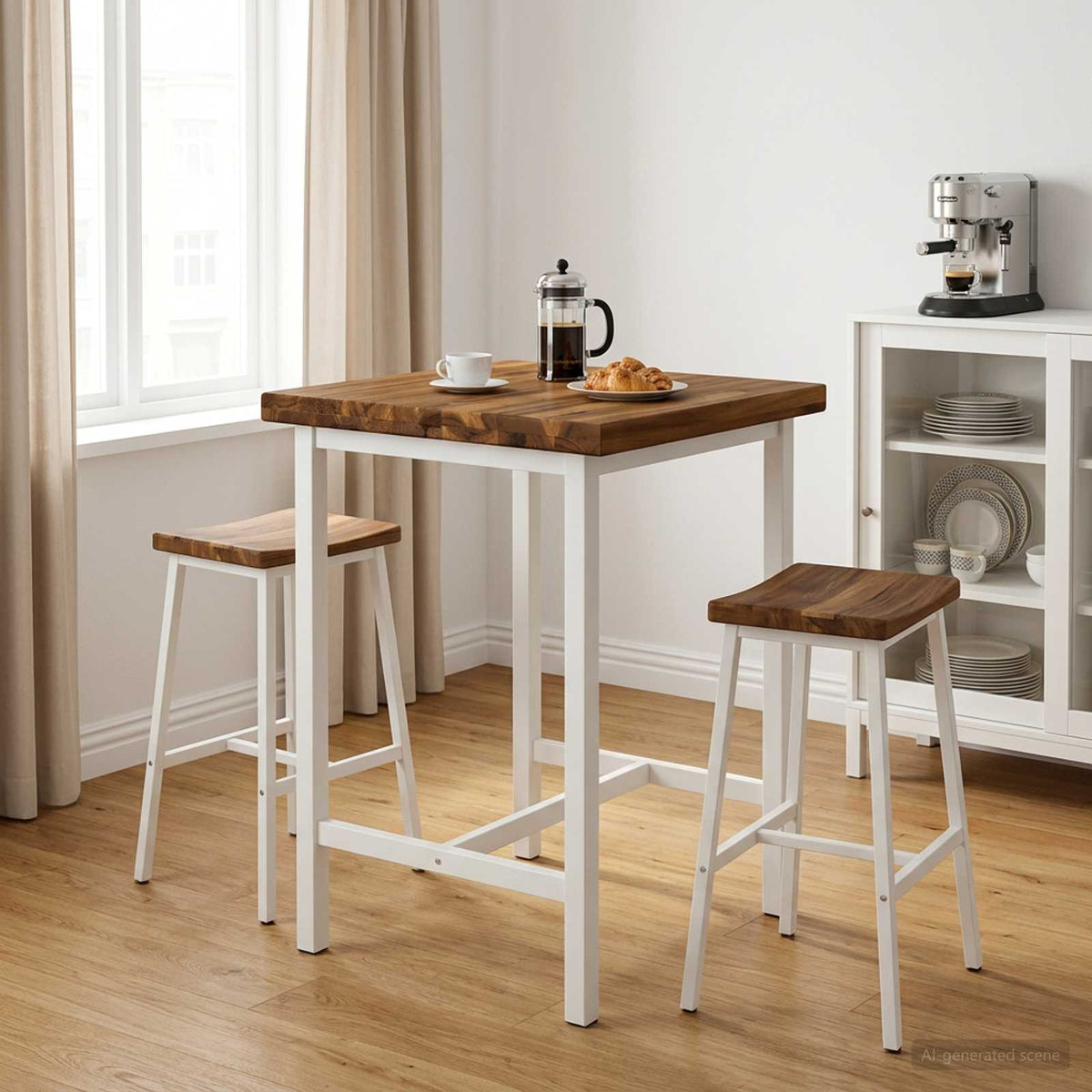 Rectangular Table Top 30 x 30 x 3.2 cm Square Solid Acacia Wood
